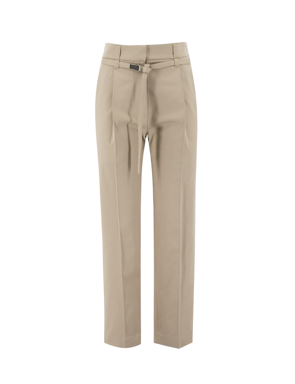 BRUNELLO CUCINELLI Elegant Trousers with Slim Waistband for Women