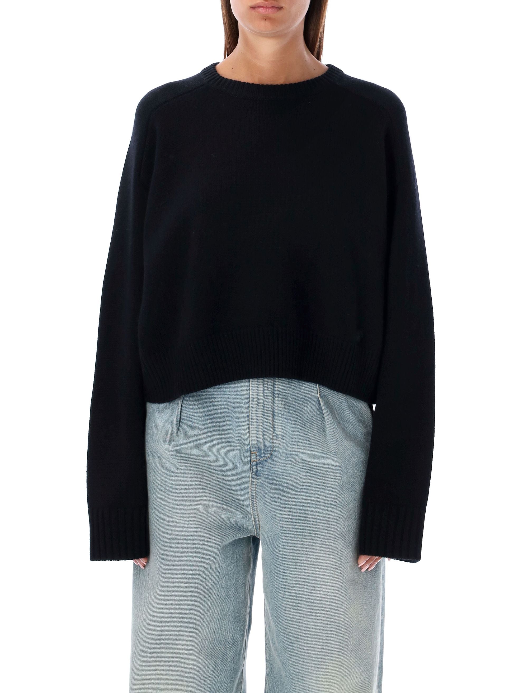 LOULOU Cropped Relaxed Fit Sweater - Size S