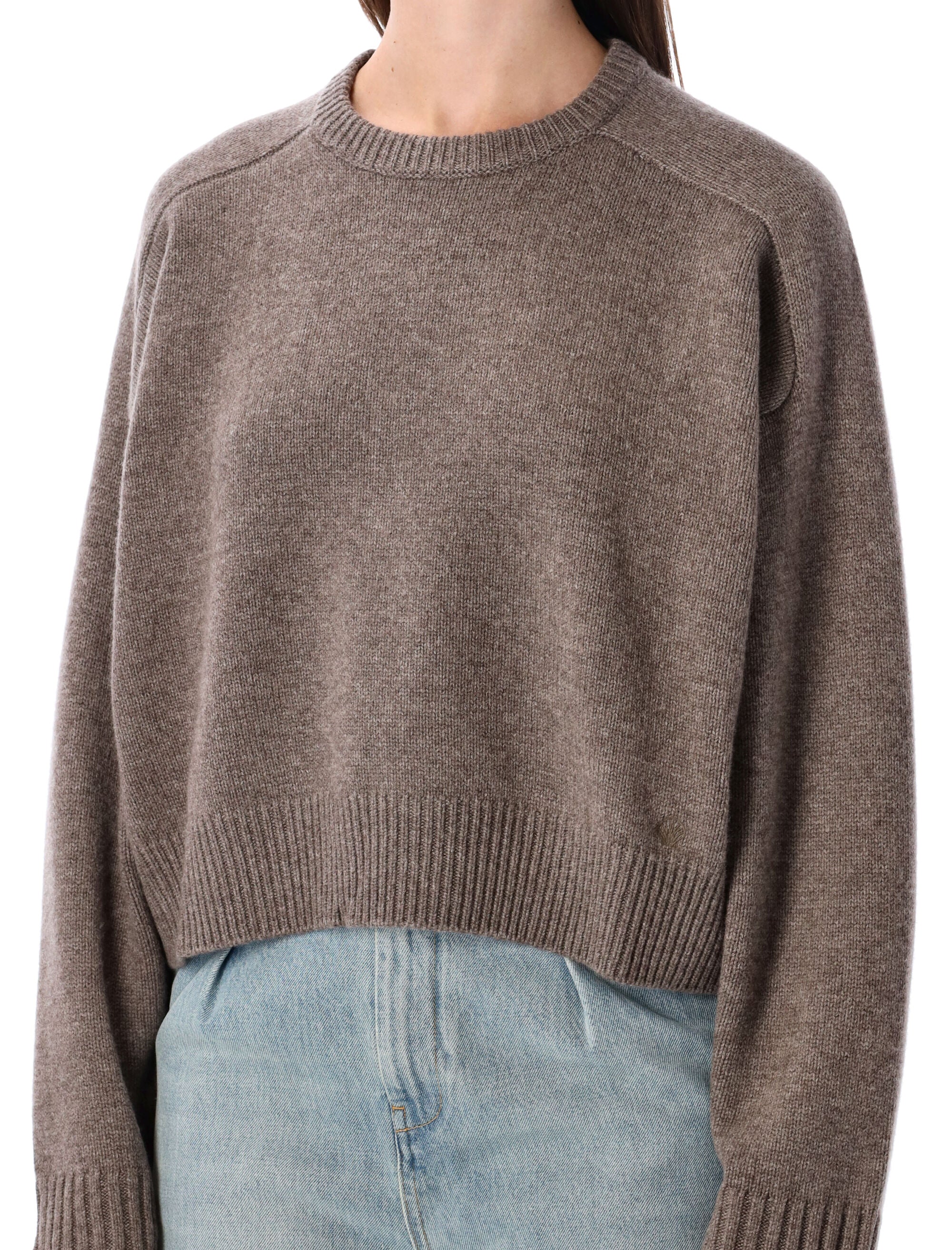 LOULOU Wool and Cashmere Cropped Sweater for Women