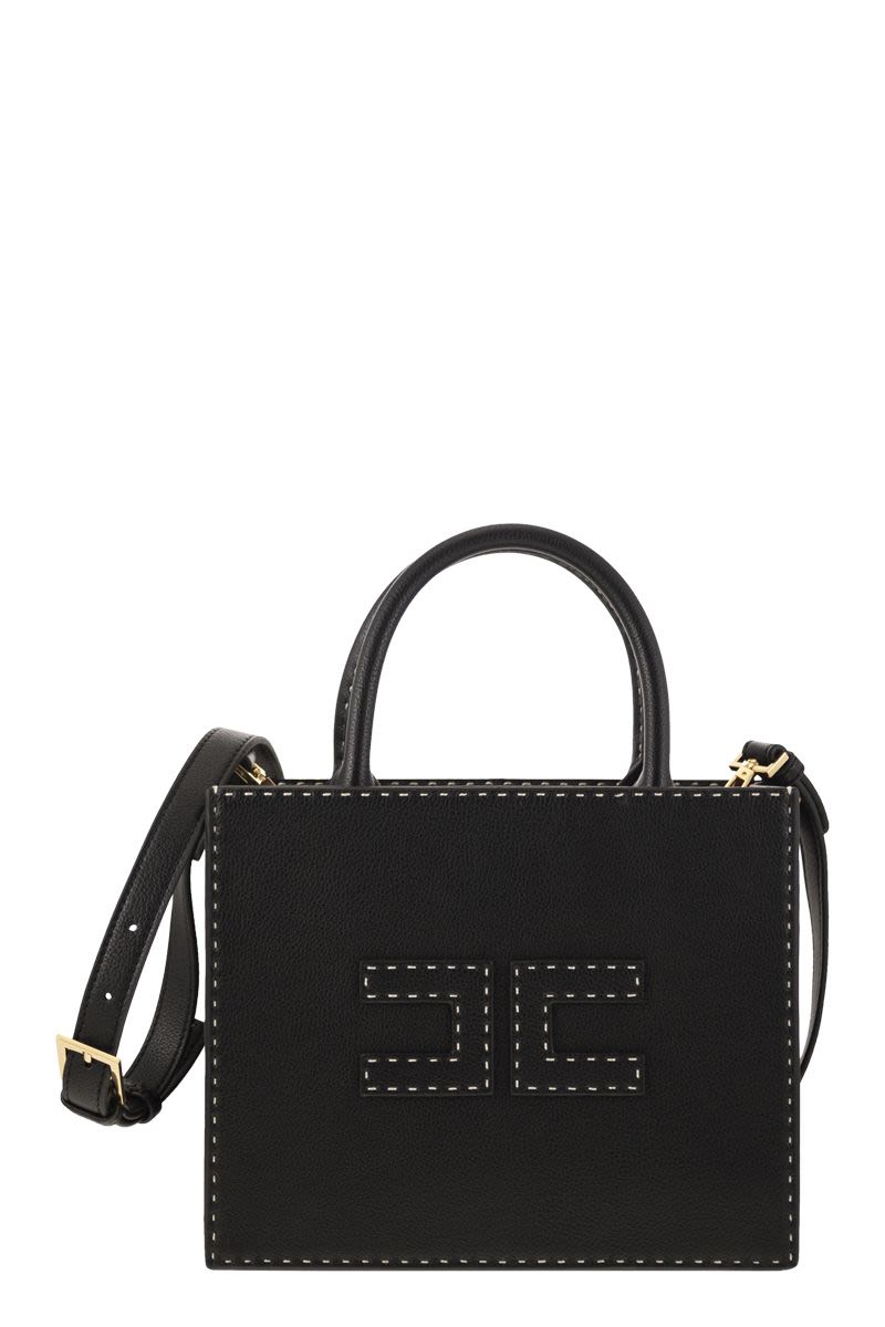 ELISABETTA FRANCHI Mini Contrast Stitch Tote Handbag