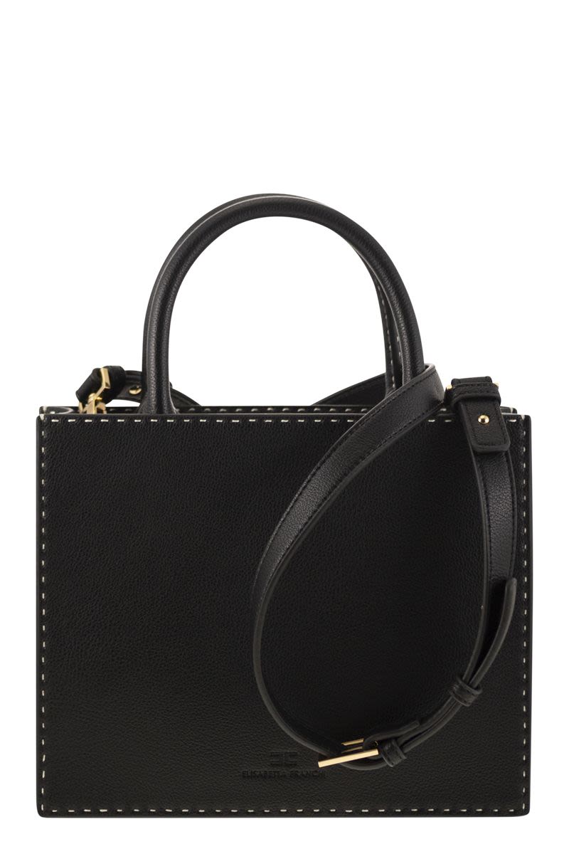 ELISABETTA FRANCHI Mini Contrast Stitch Tote Handbag