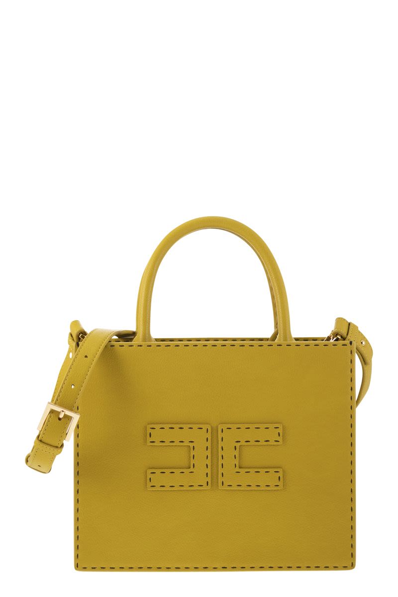 ELISABETTA FRANCHI Mini Tote Handbag with Contrast Stitching