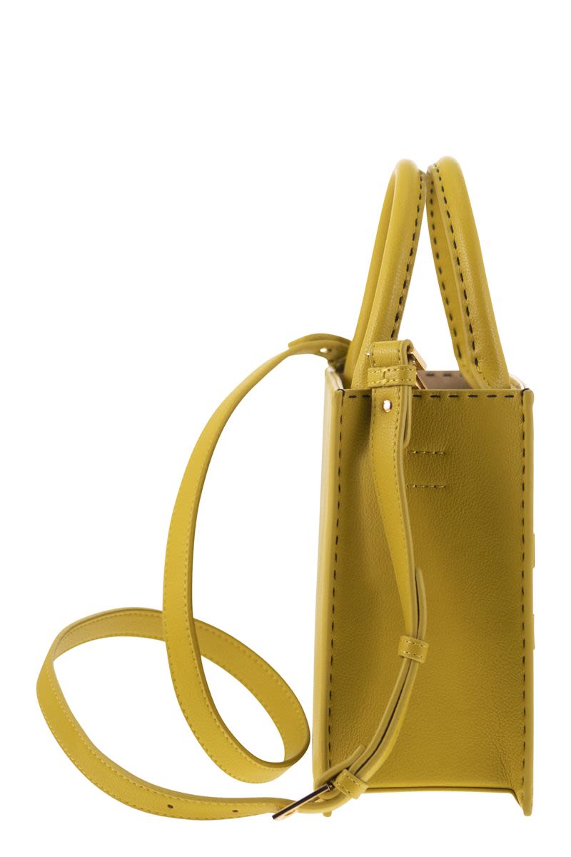 ELISABETTA FRANCHI Mini Tote Handbag with Contrast Stitching