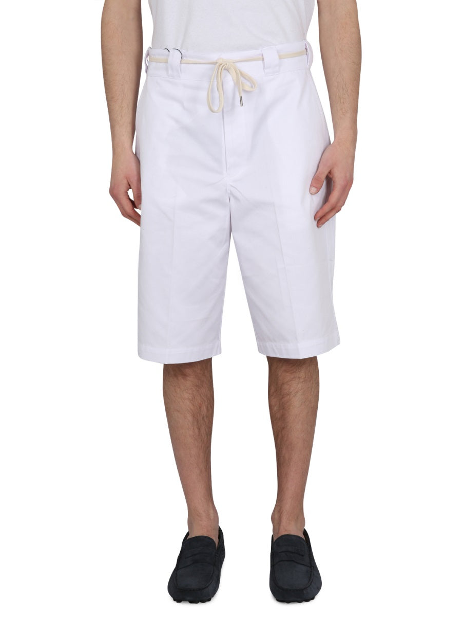 DRÔLE DE MONSIEUR Cotton Blend Mini Bermuda Shorts