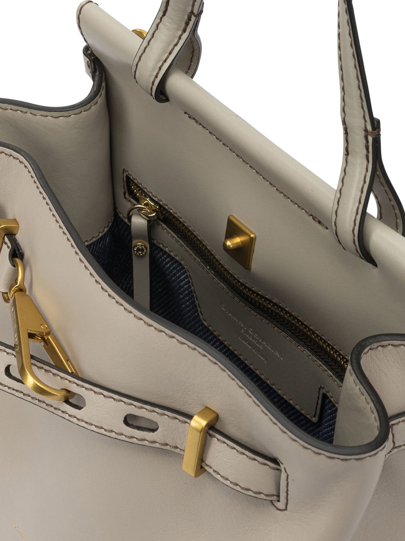 GIANNI CHIARINI Linen Cow Leather Crossbody Handbag - Mini Size