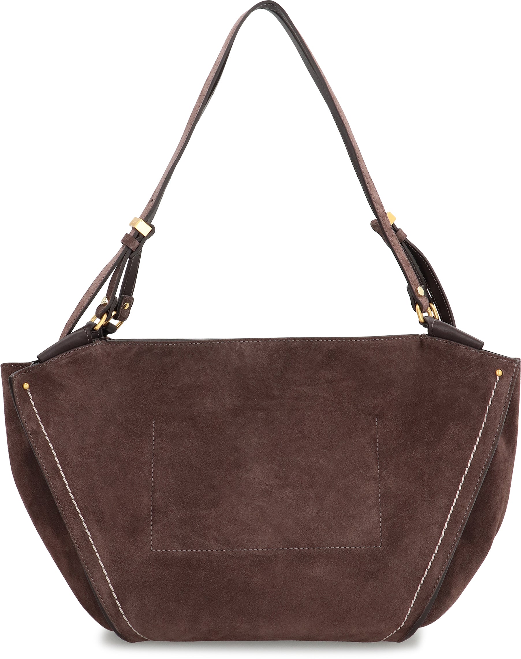 GIANNI CHIARINI Mini Suede Handbag with Decorative Belt