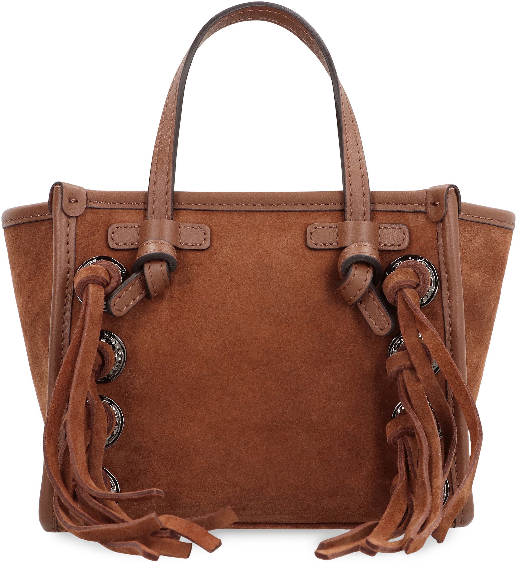 GIANNI CHIARINI Mini Leather Handbag with Decorative Fringes