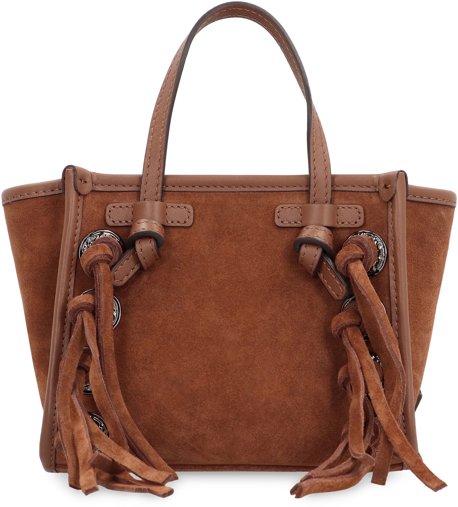 GIANNI CHIARINI Mini Leather Handbag with Decorative Fringes