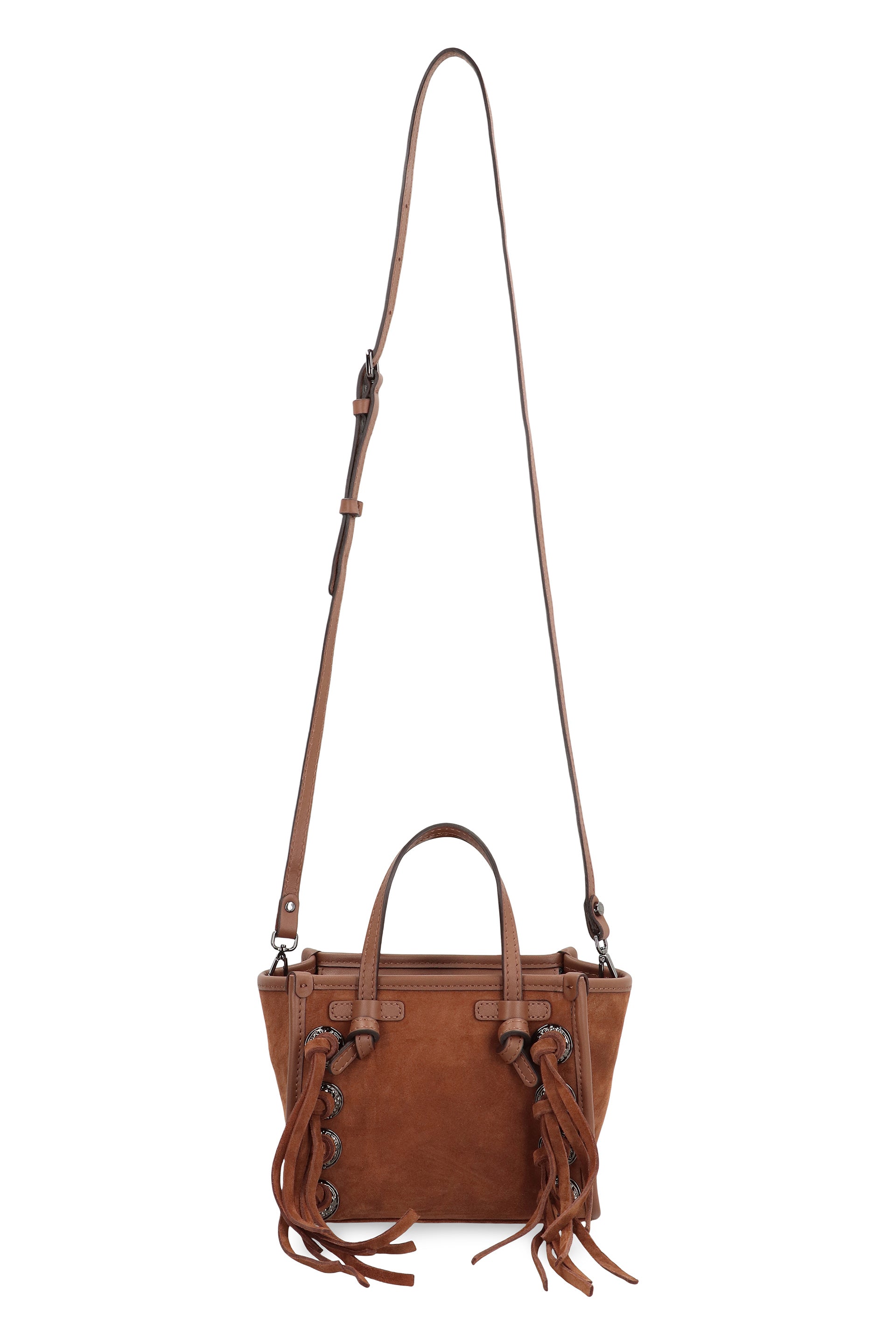 GIANNI CHIARINI Mini Leather Handbag with Decorative Fringes