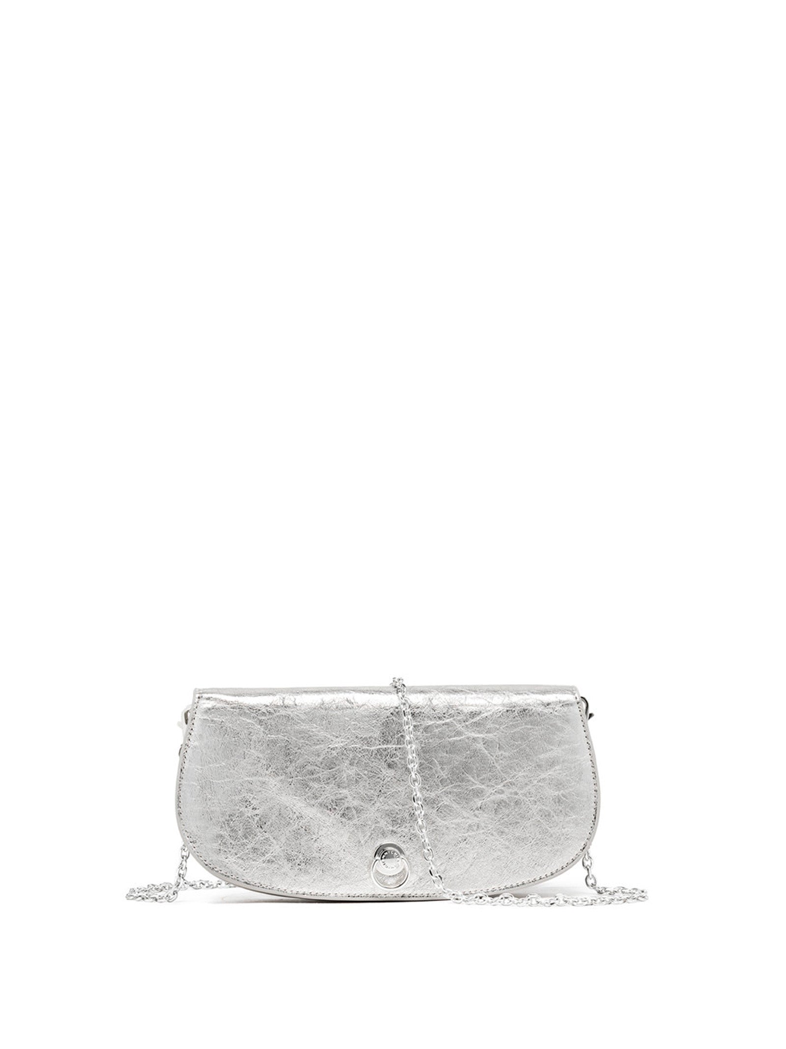 GIANNI CHIARINI Mini Laminated Leather Clutch Bag
