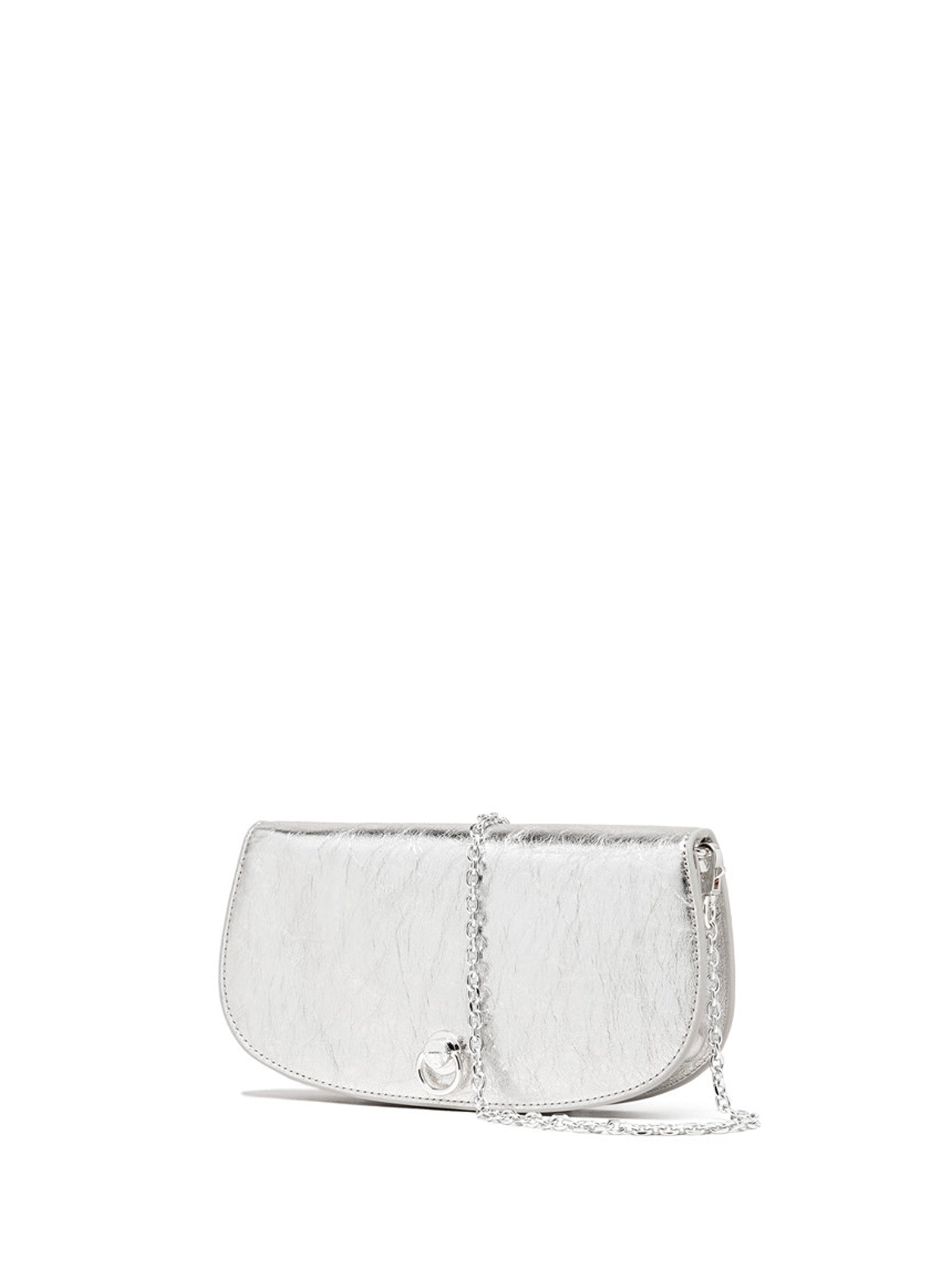 GIANNI CHIARINI Mini Laminated Leather Clutch Bag
