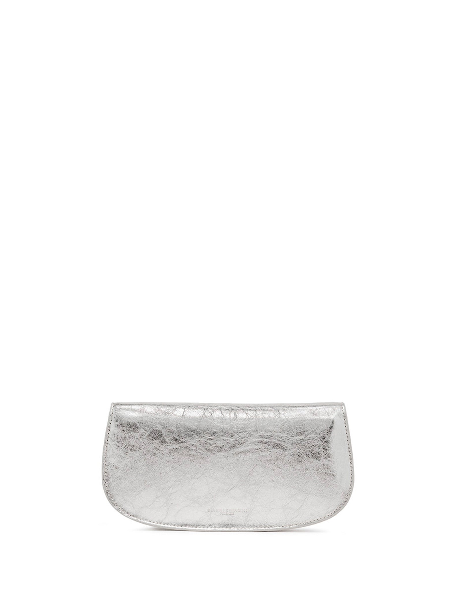 GIANNI CHIARINI Mini Laminated Leather Clutch Bag