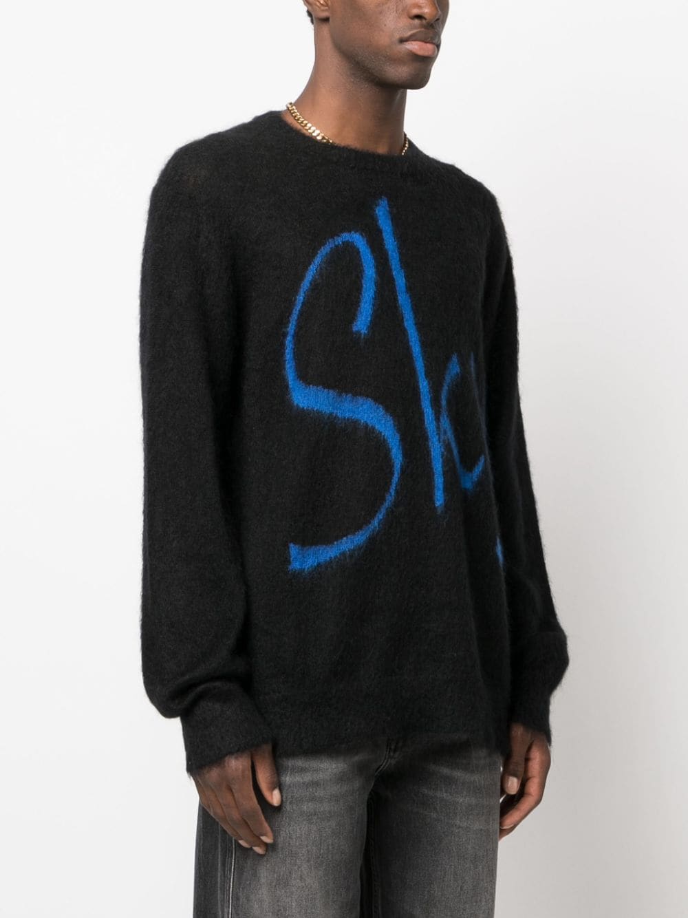 BLUE SKY INN Logo-Print Wool Blend Sweater