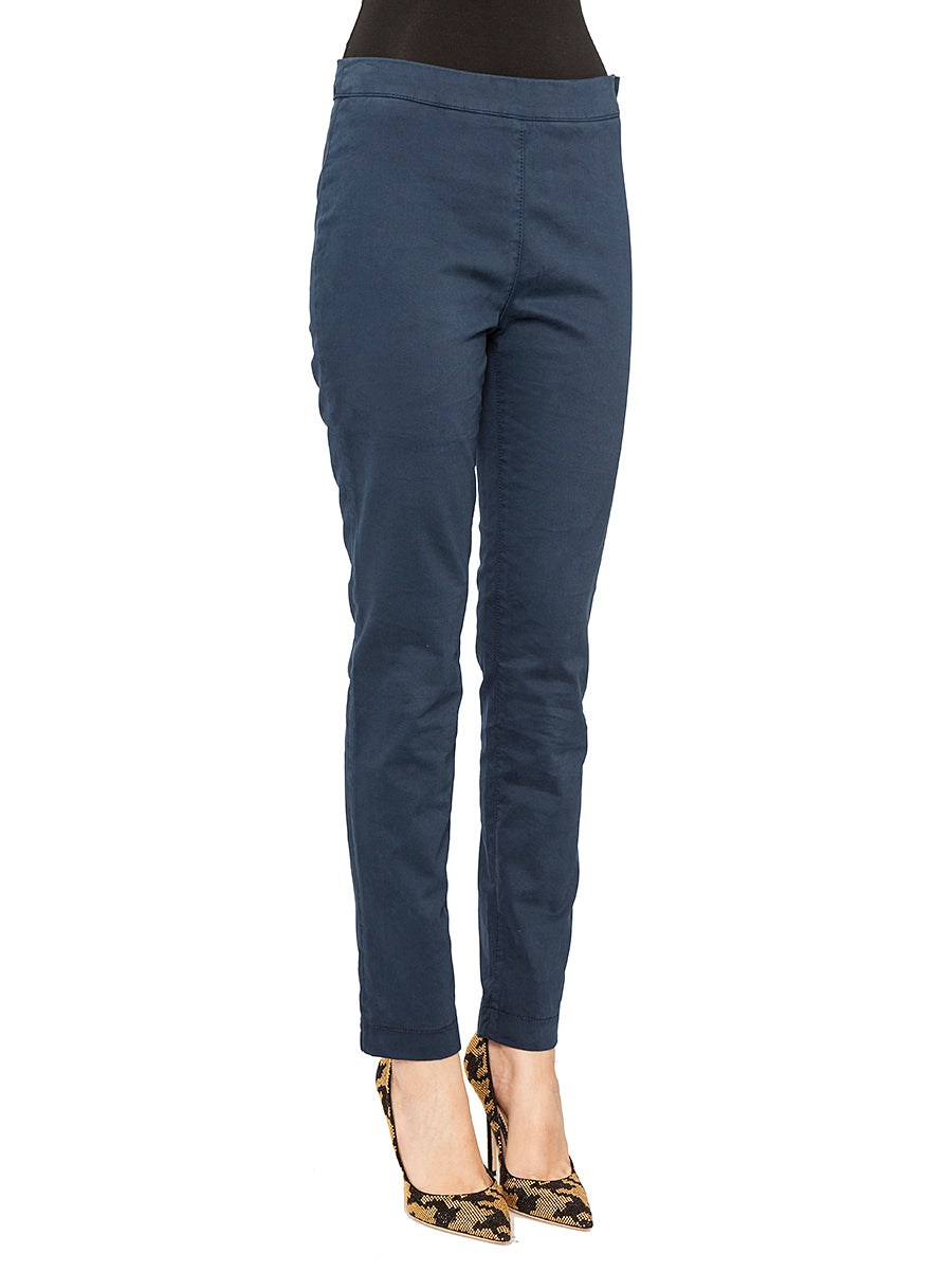 BASICON Women's Stretch Satin Leggings with Lateral Zip Fastening