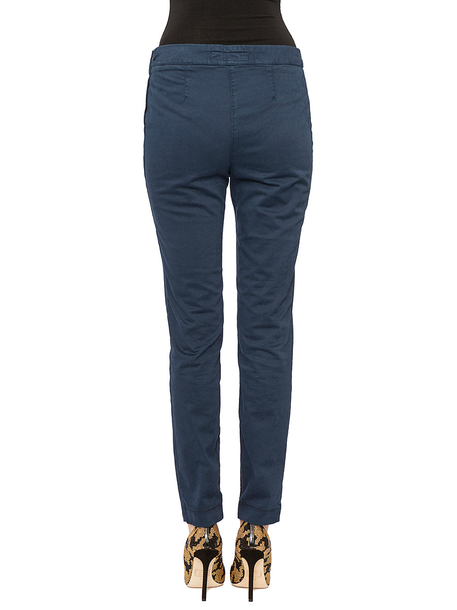 BASICON Women's Stretch Satin Leggings with Lateral Zip Fastening