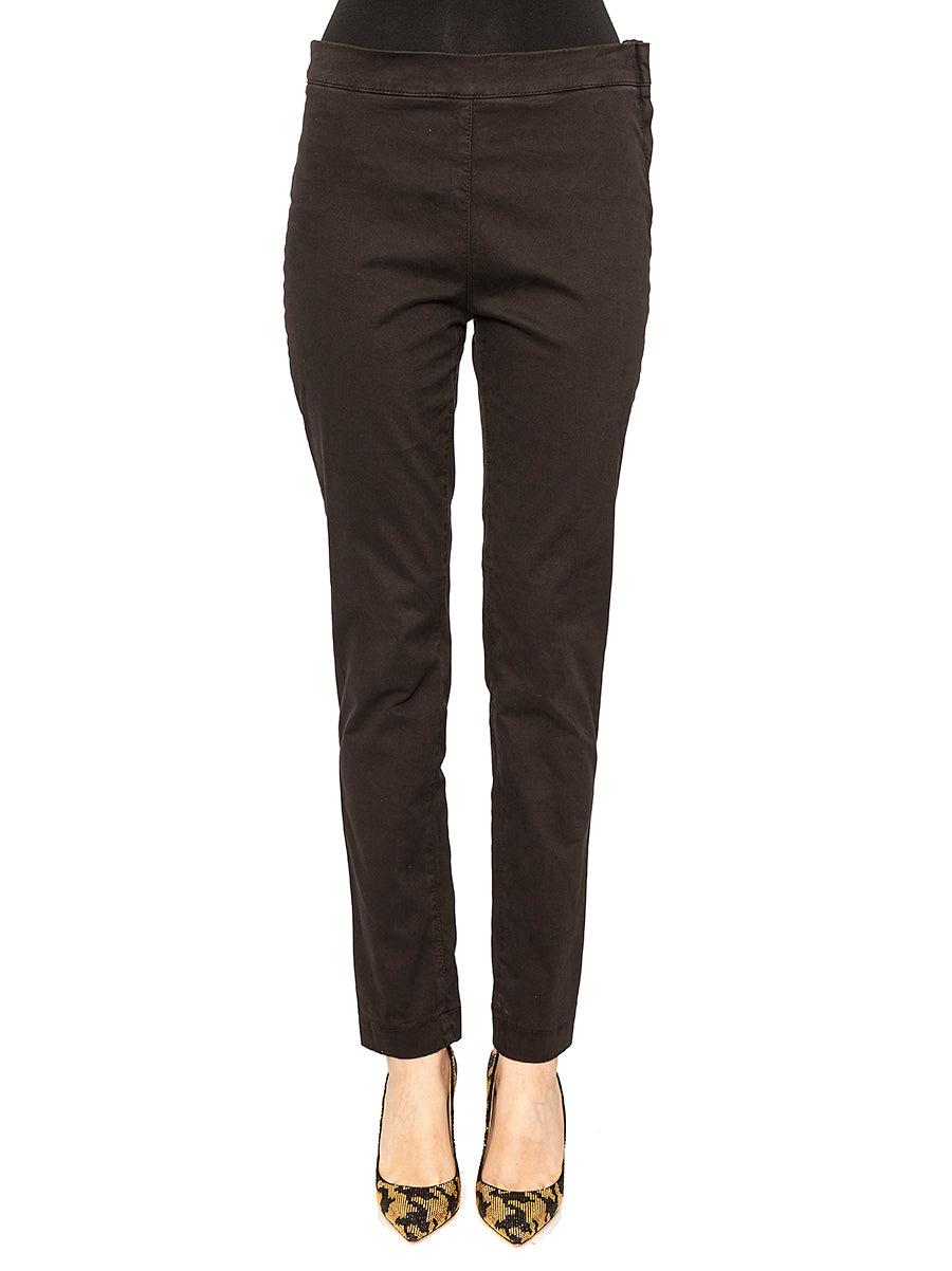 BASICON Satin Stretch Leggings with Lateral Zip Fastening - Women's