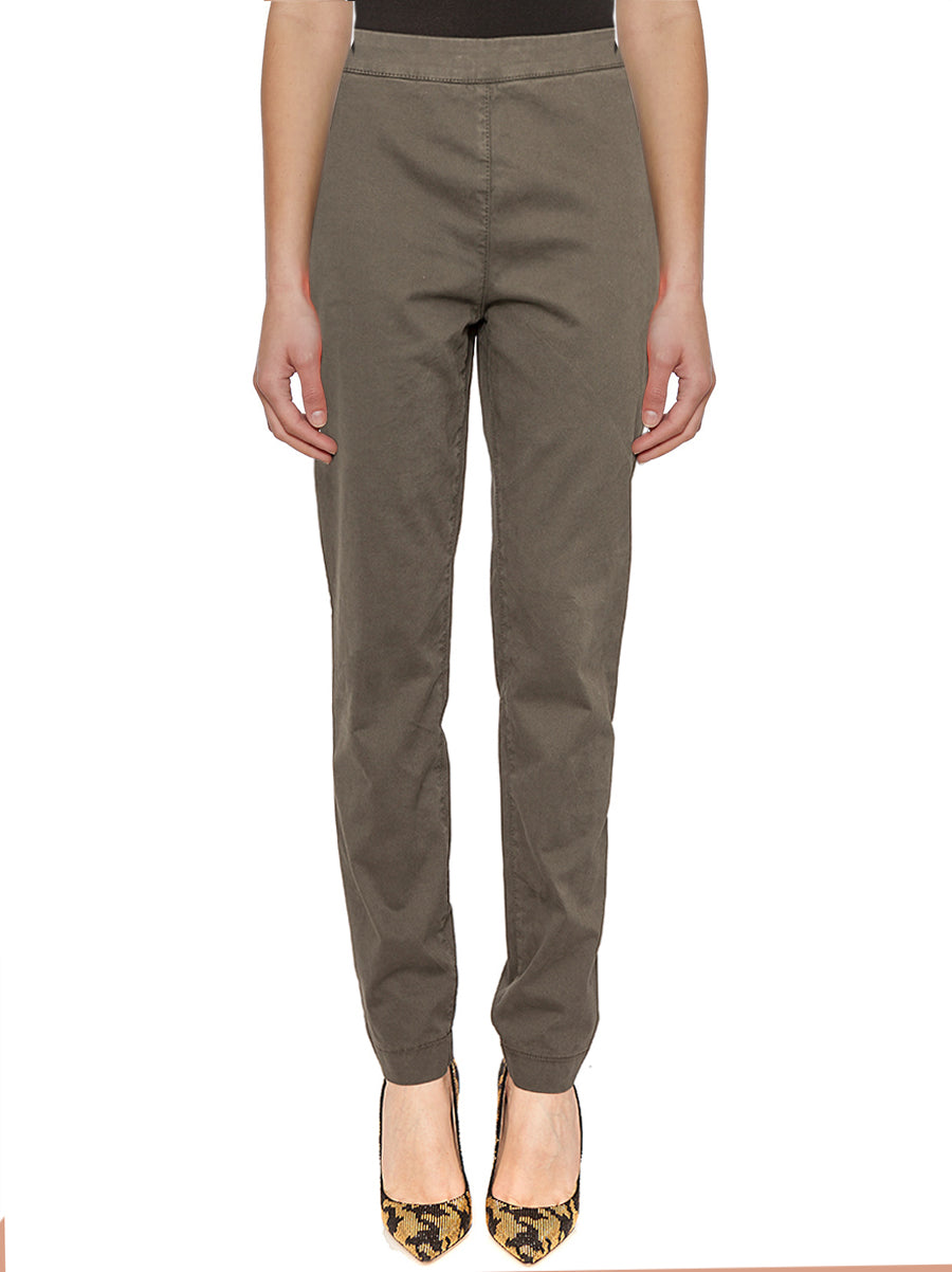 BASICON Women's Stretch Satin Leggings with Lateral Zip Fastening