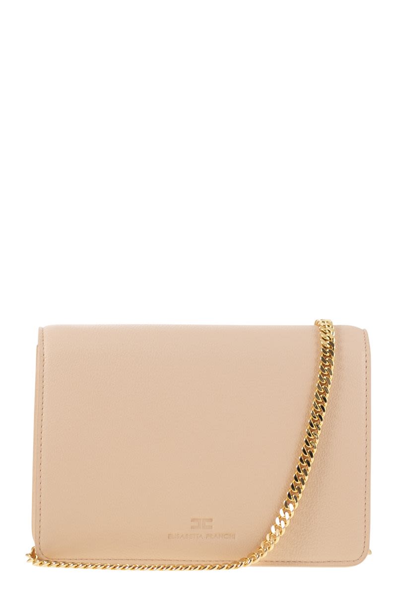 ELISABETTA FRANCHI Mini Shoulder Bag with Gold-Tone Chain
