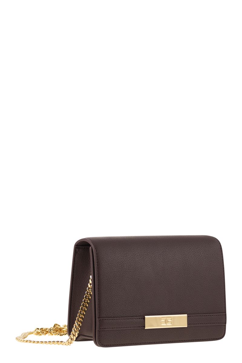 ELISABETTA FRANCHI Mini Shoulder Bag with Gold-Tone Chain