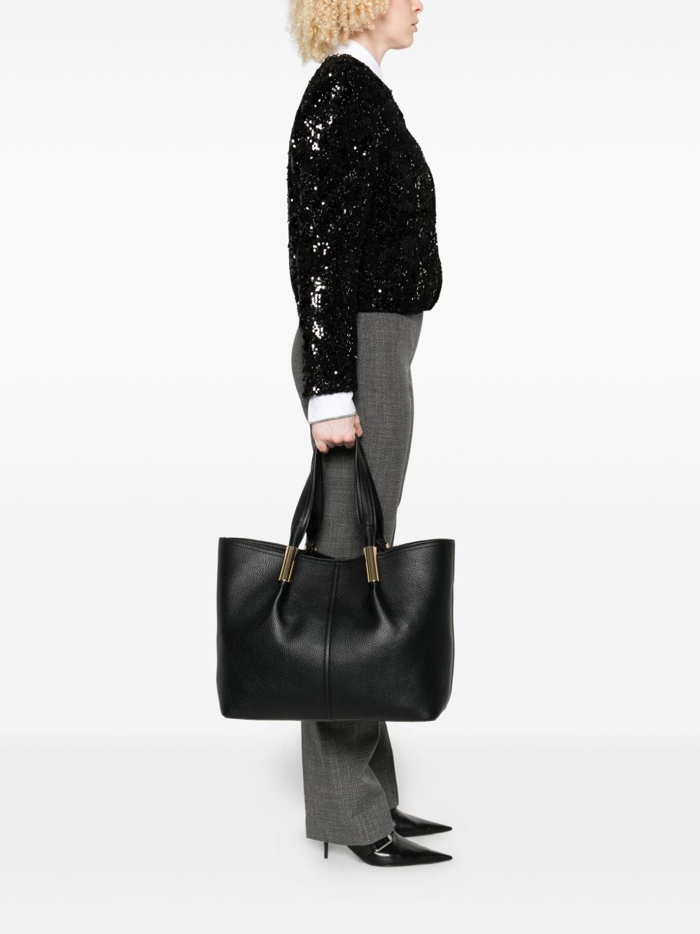 ELISABETTA FRANCHI Sophisticated Shopping Handbag with Top Handles