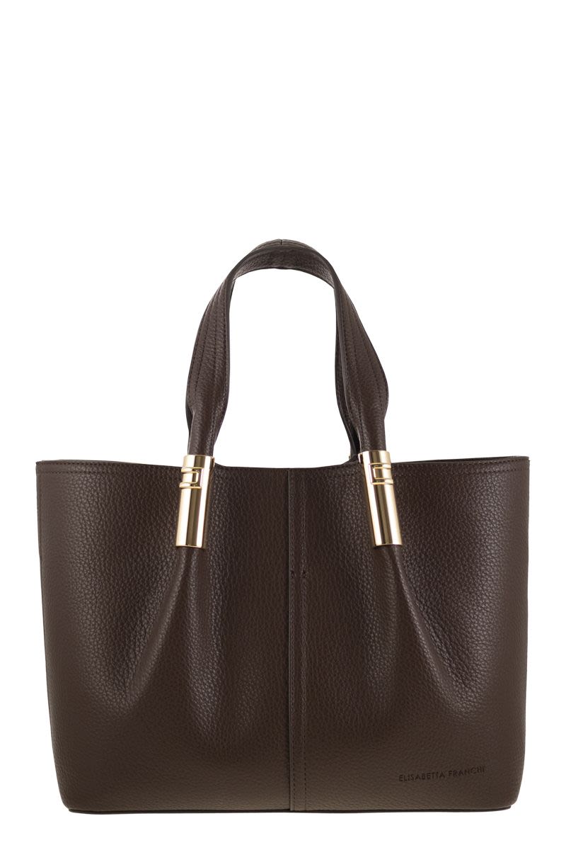 ELISABETTA FRANCHI Medium Tote Handbag with Logo Details