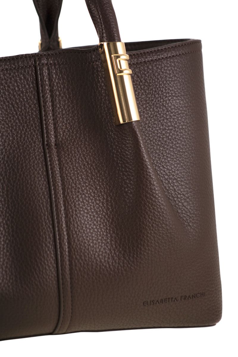 ELISABETTA FRANCHI Medium Tote Handbag with Logo Details
