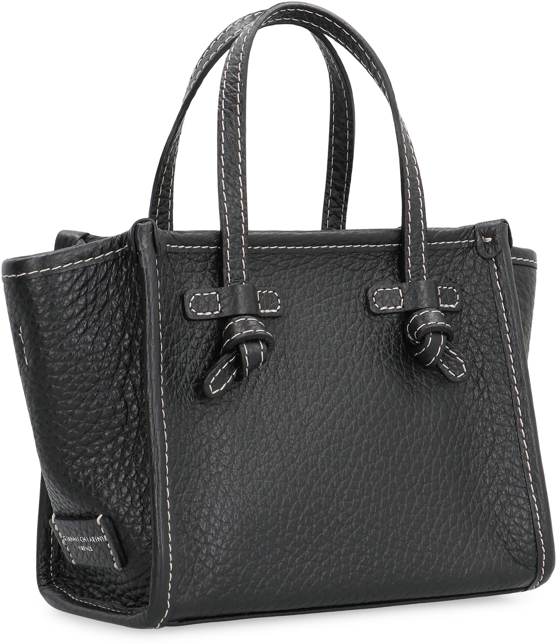 GIANNI CHIARINI Mini Leather Handbag with Adjustable Strap