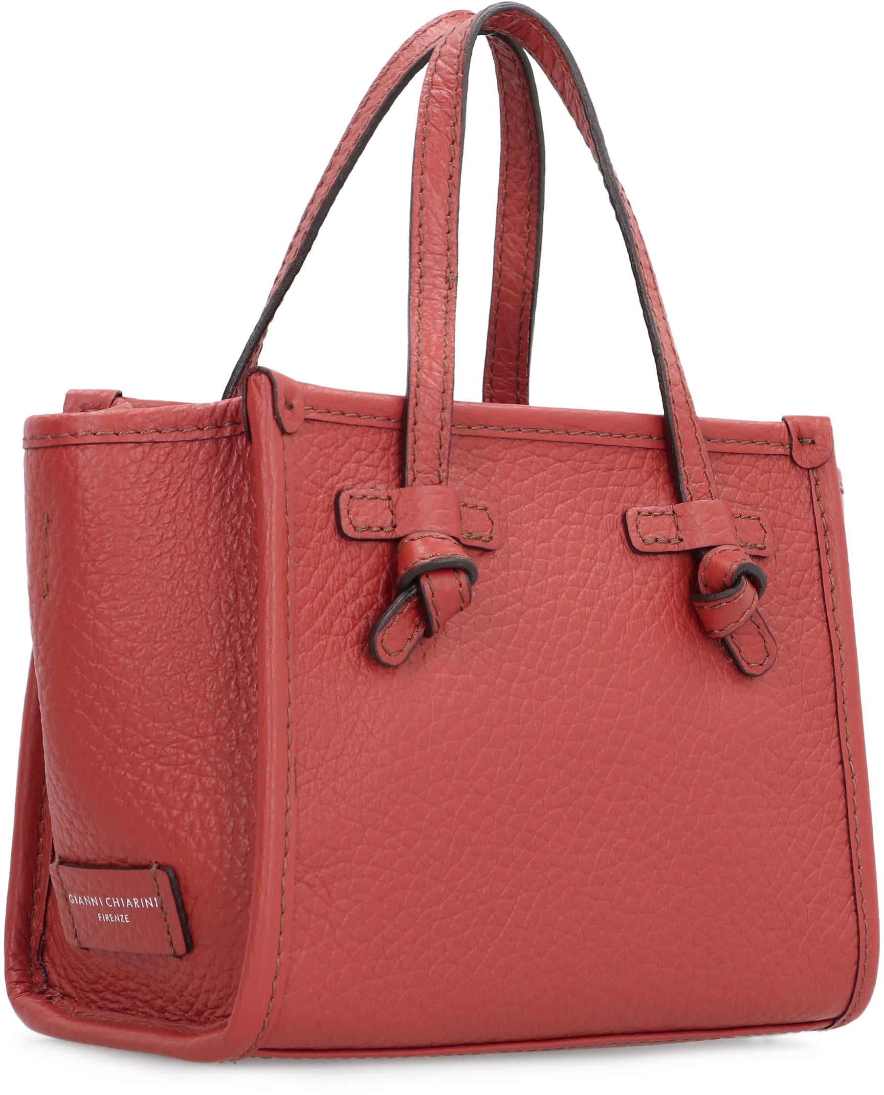 GIANNI CHIARINI Grainy Leather Mini Handbag with Adjustable Strap