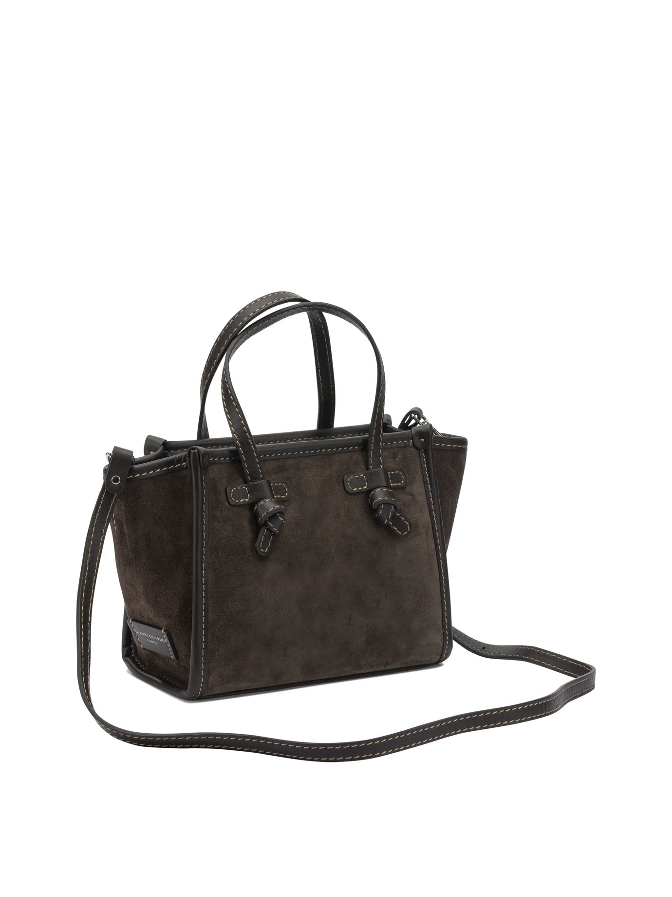 GIANNI CHIARINI Leather Fabric Handbag