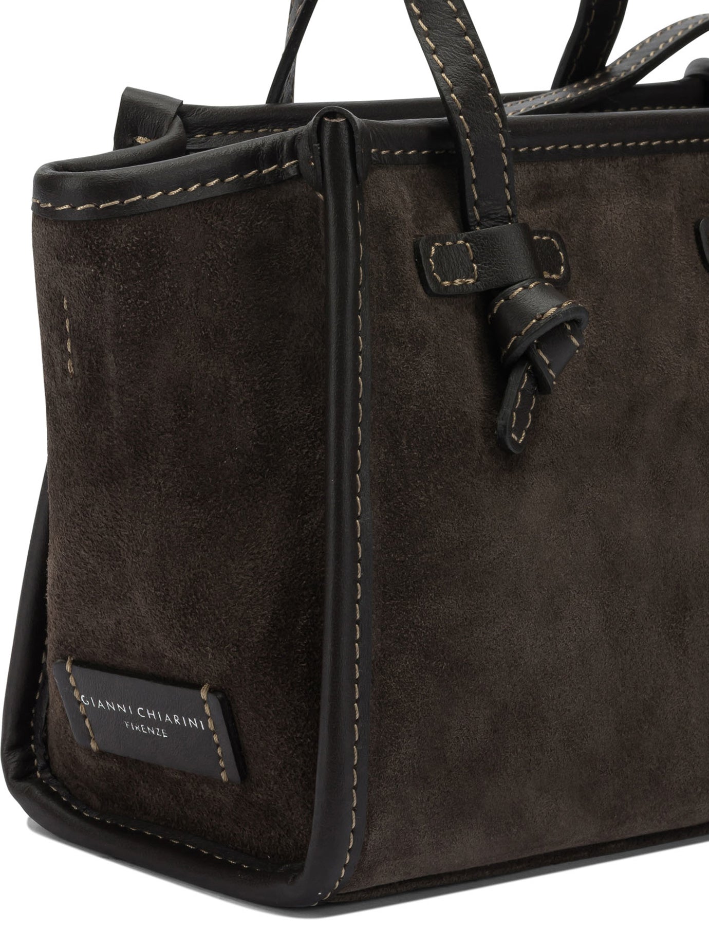 GIANNI CHIARINI Leather Fabric Handbag