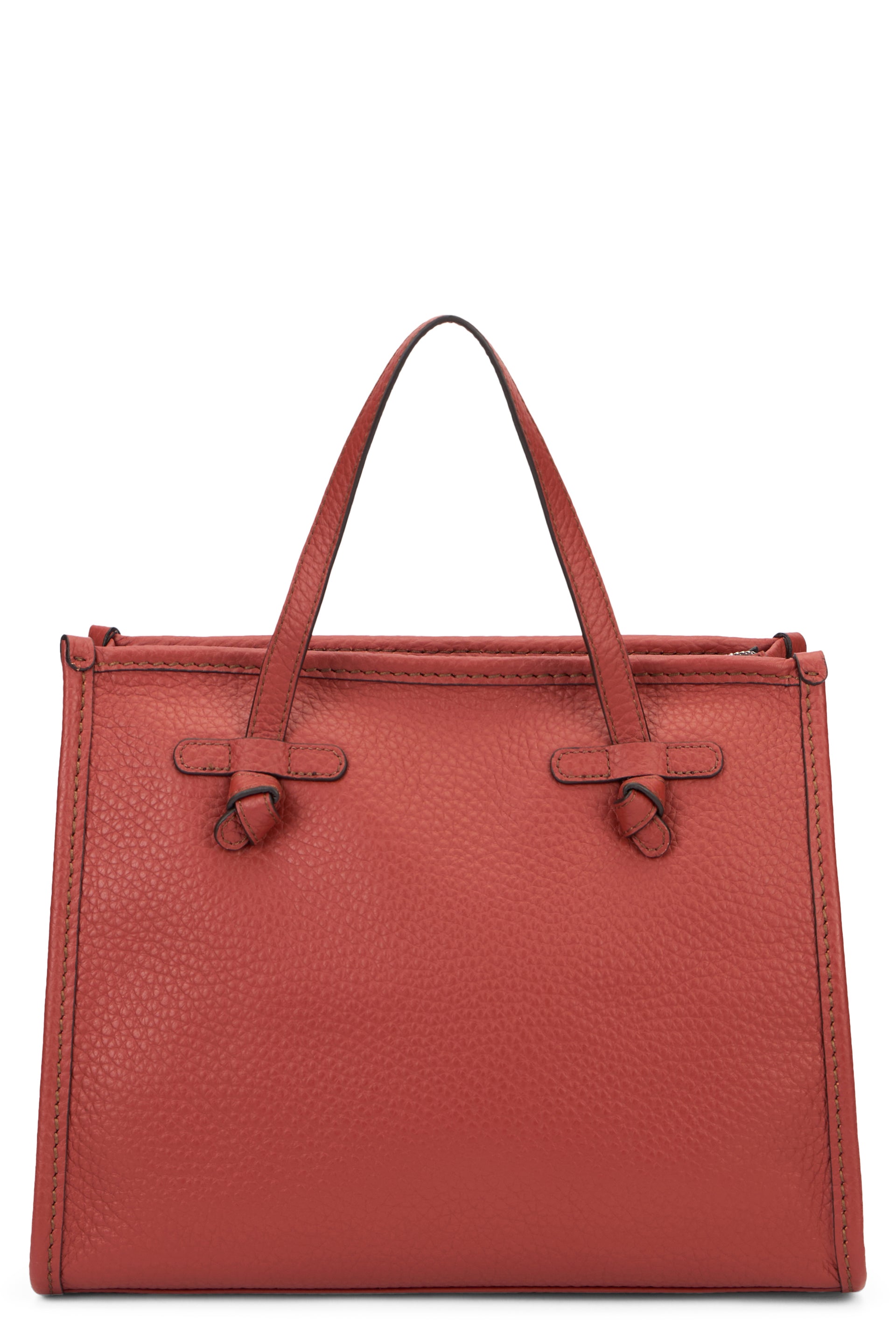 GIANNI CHIARINI Mini Grainy Leather Handbag with Adjustable Strap - 32 cm