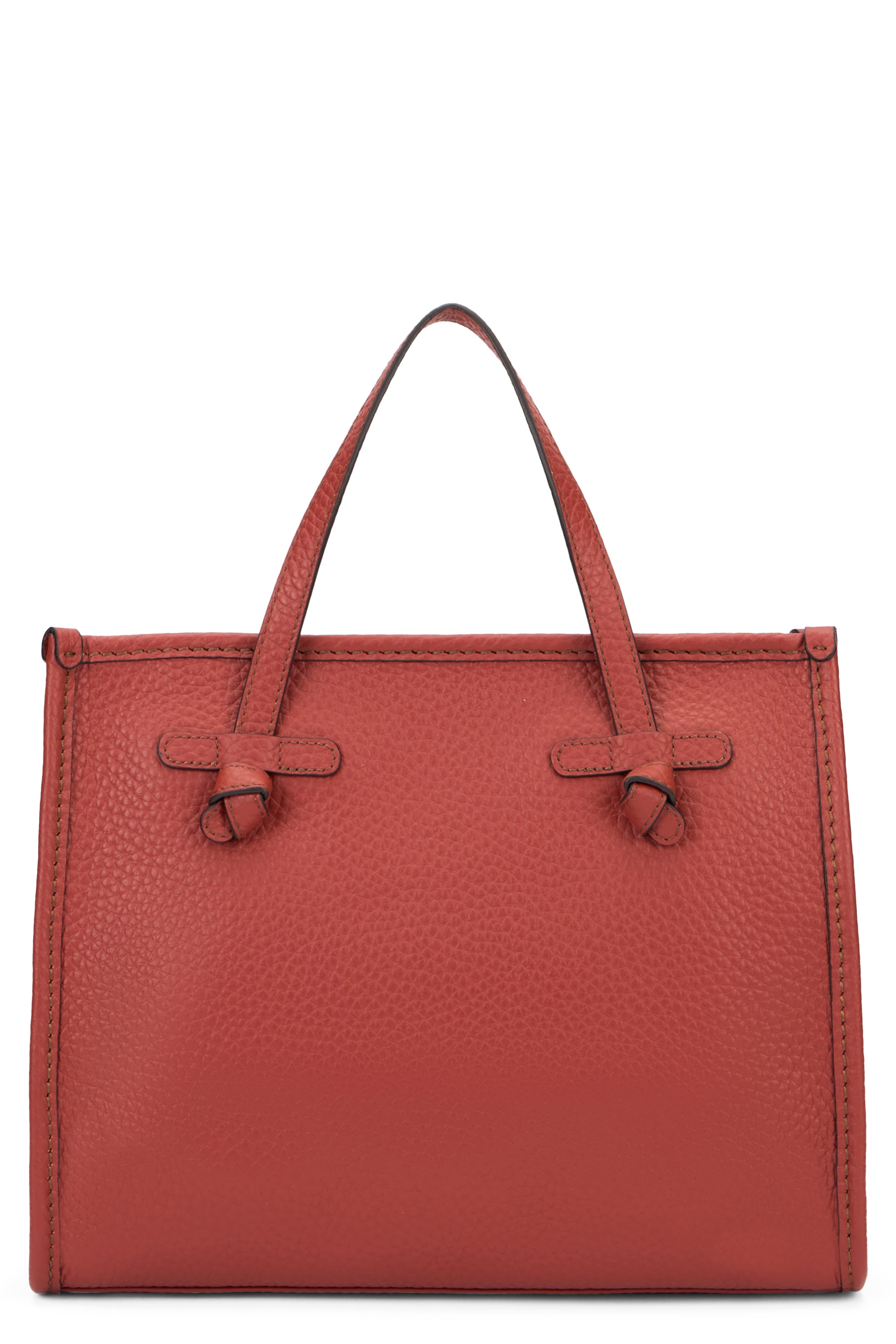 GIANNI CHIARINI Mini Grainy Leather Handbag with Adjustable Strap - 32 cm