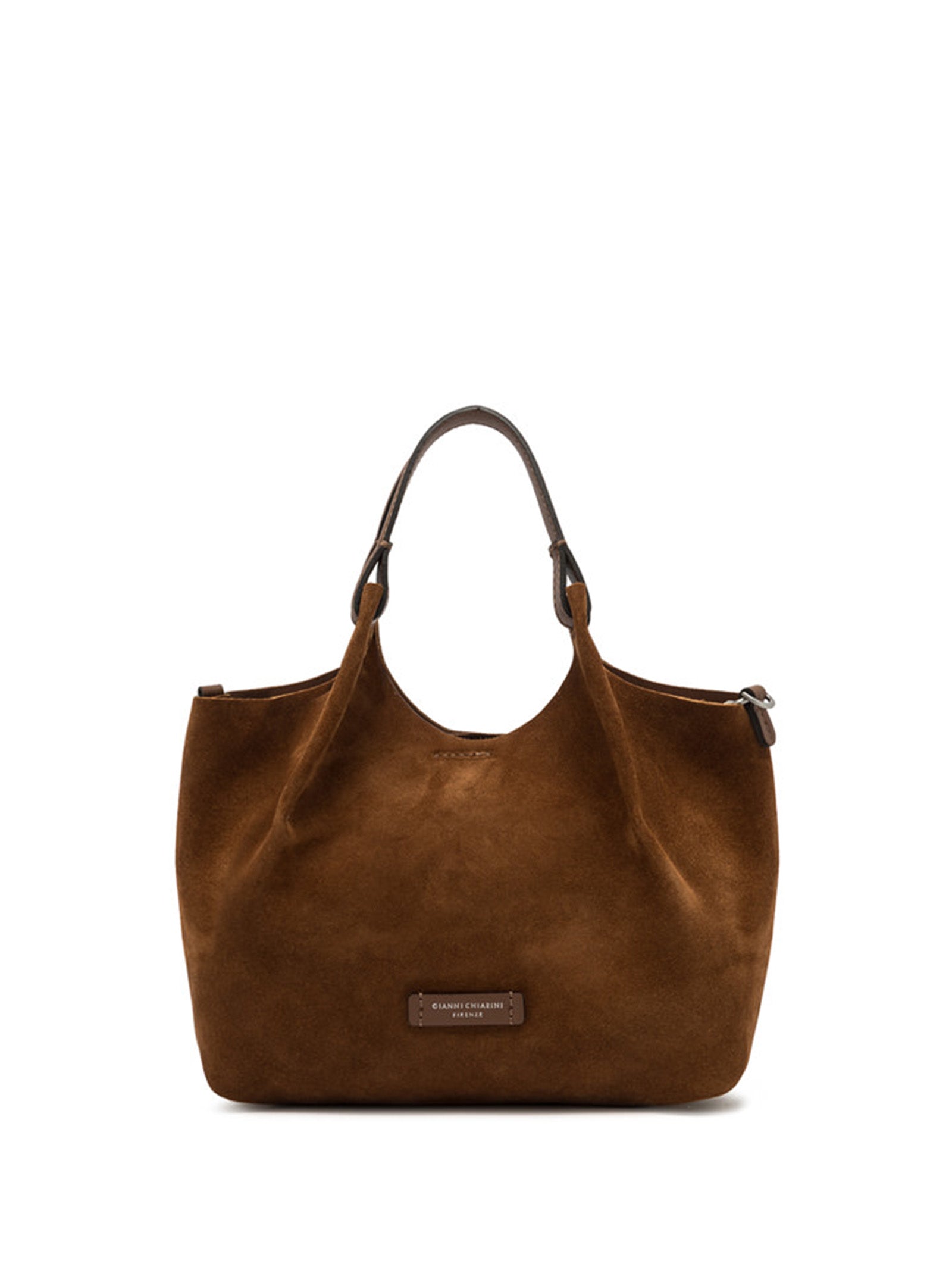 GIANNI CHIARINI Mini Suede Leather Handbag with Removable Shoulder Strap