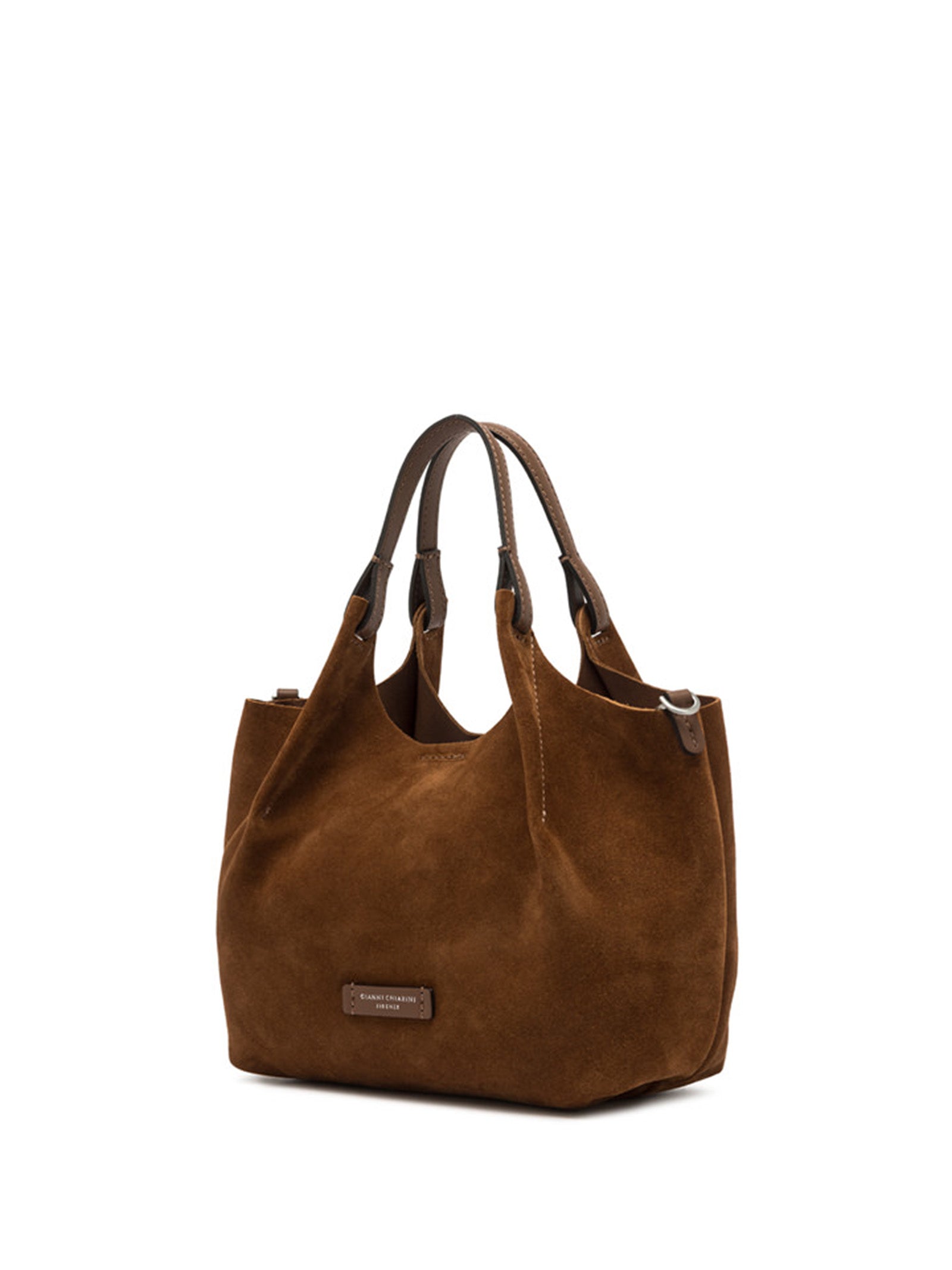 GIANNI CHIARINI Mini Suede Leather Handbag with Removable Shoulder Strap