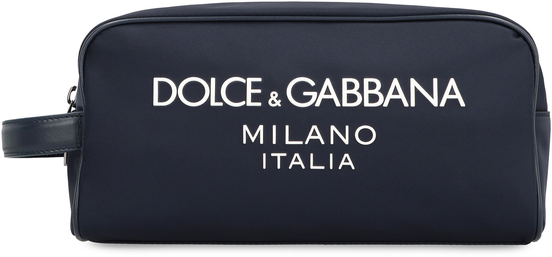 DOLCE & GABBANA Nylon Wash Handbag with Leather Accents - 25CM