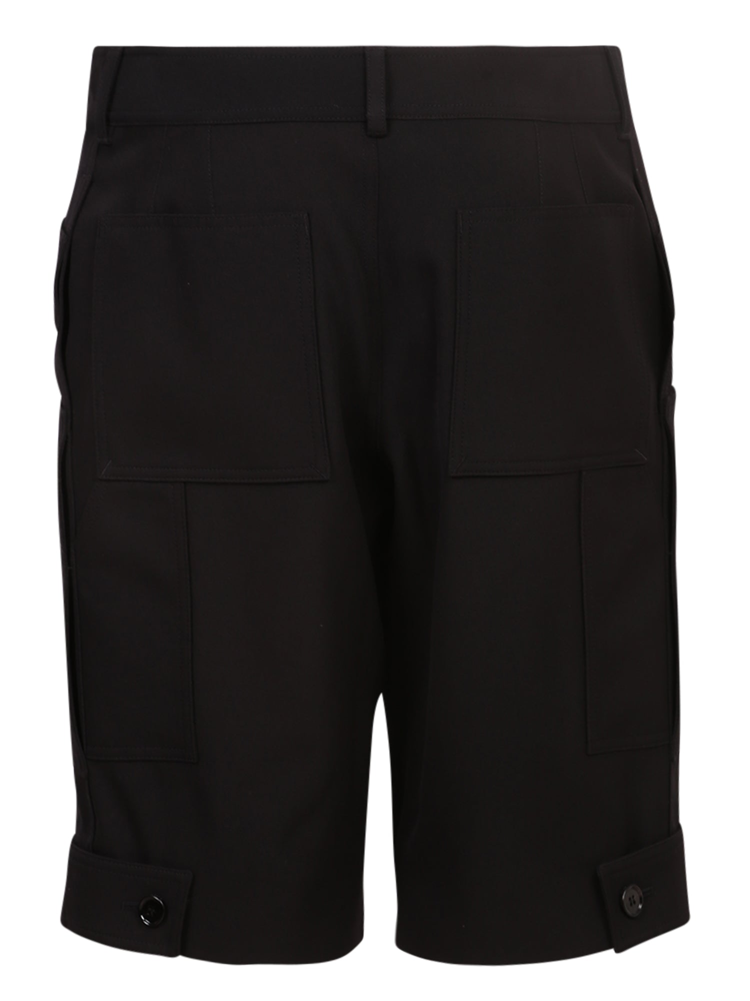 BURBERRY Sophisticated Men's Wool Panel-Detail Shorts