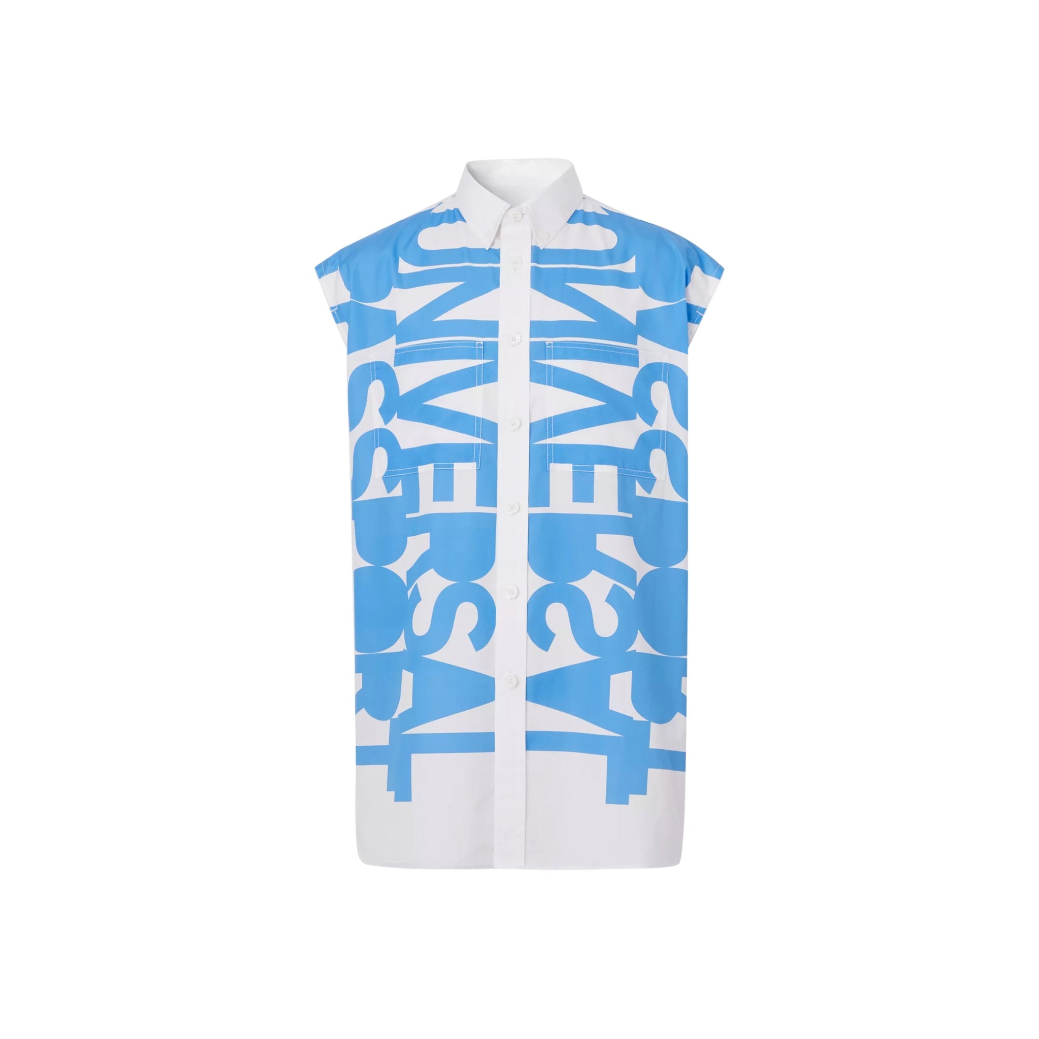 BURBERRY Cotton Printed Sleeveless Shirt