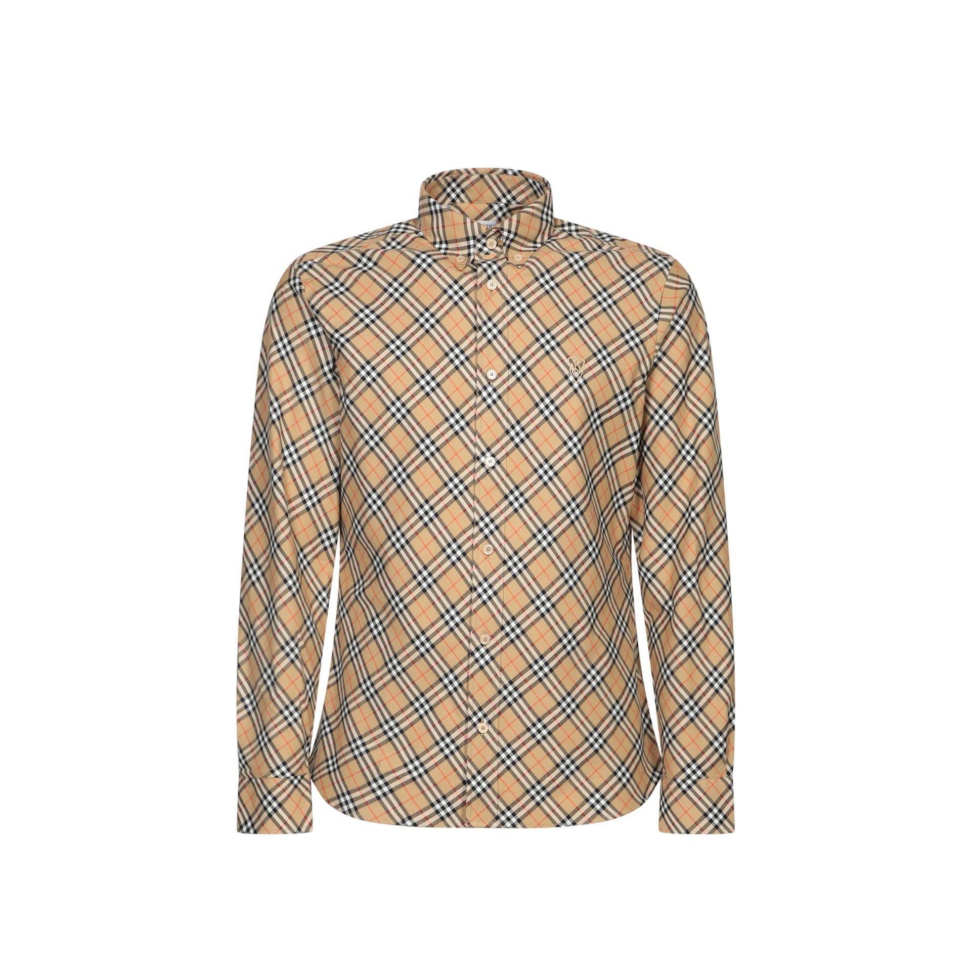 BURBERRY Sand Check Long Sleeve Shirt