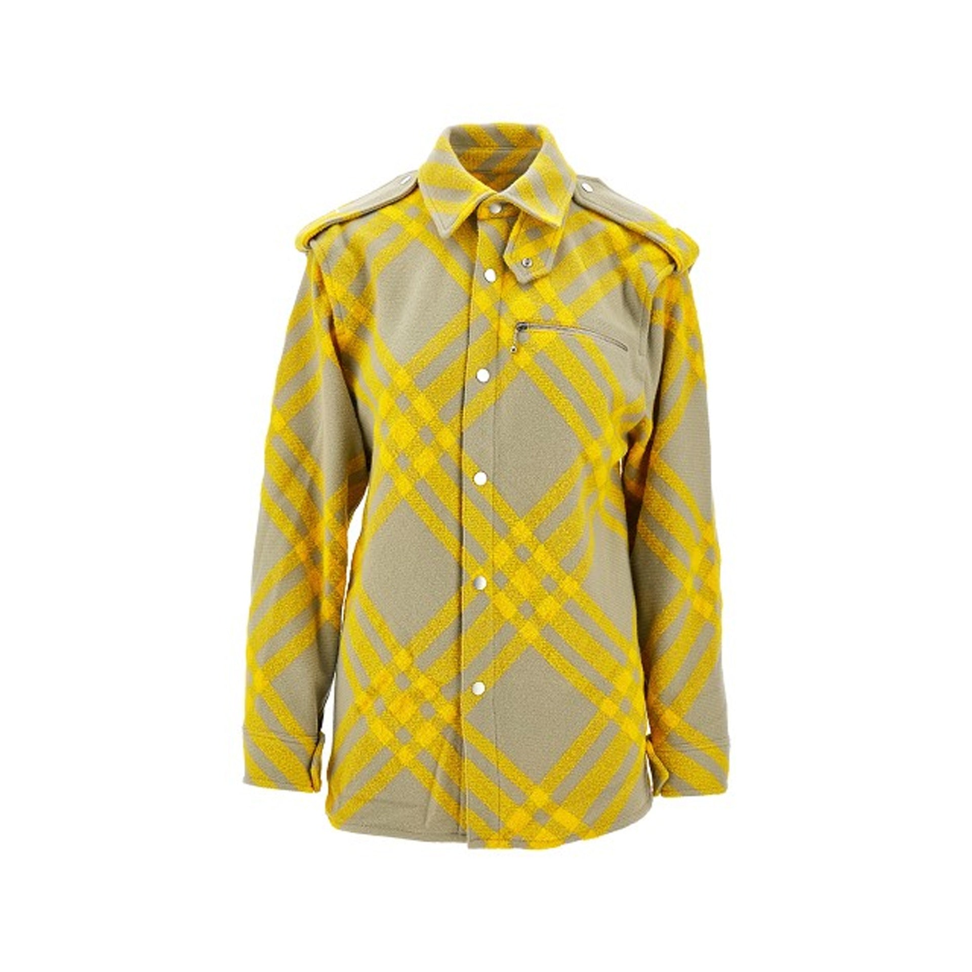 BURBERRY Wool Checkered Design Jacket - Women