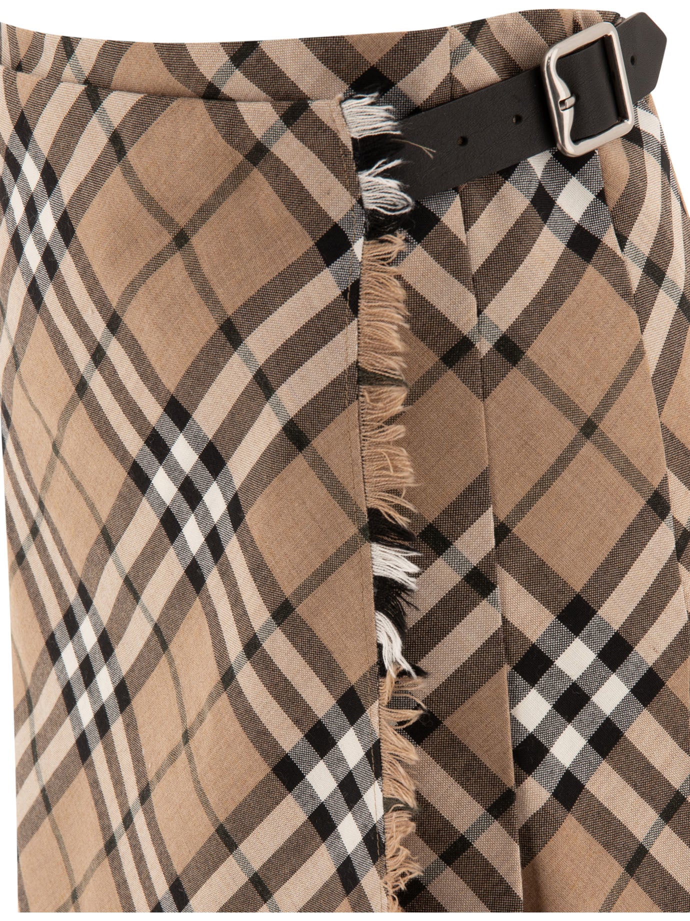 BURBERRY Check Wool Blend Mini Kilt for Women