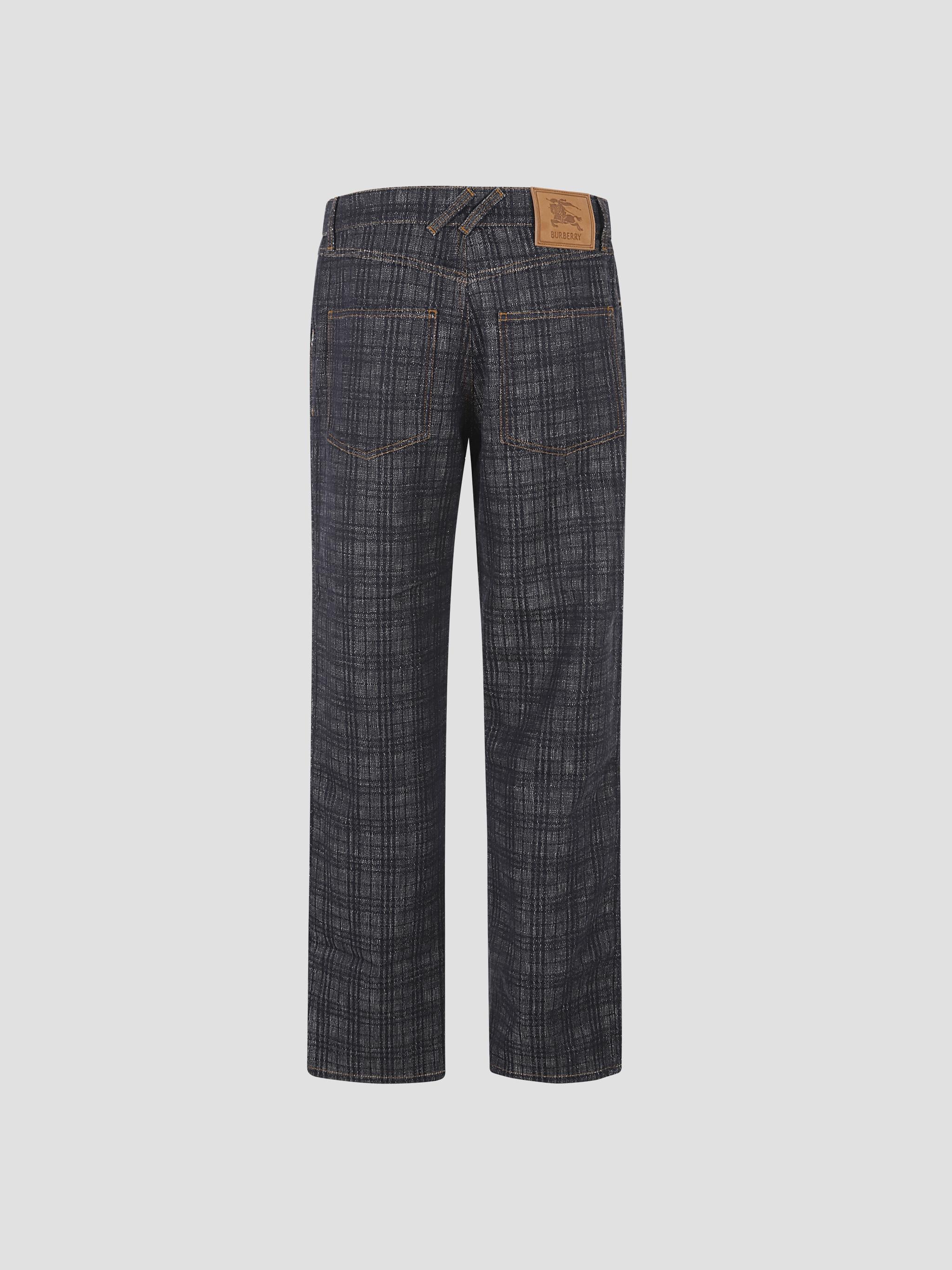 BURBERRY Men's Classic Fit Dexter Lo Chk Jeans