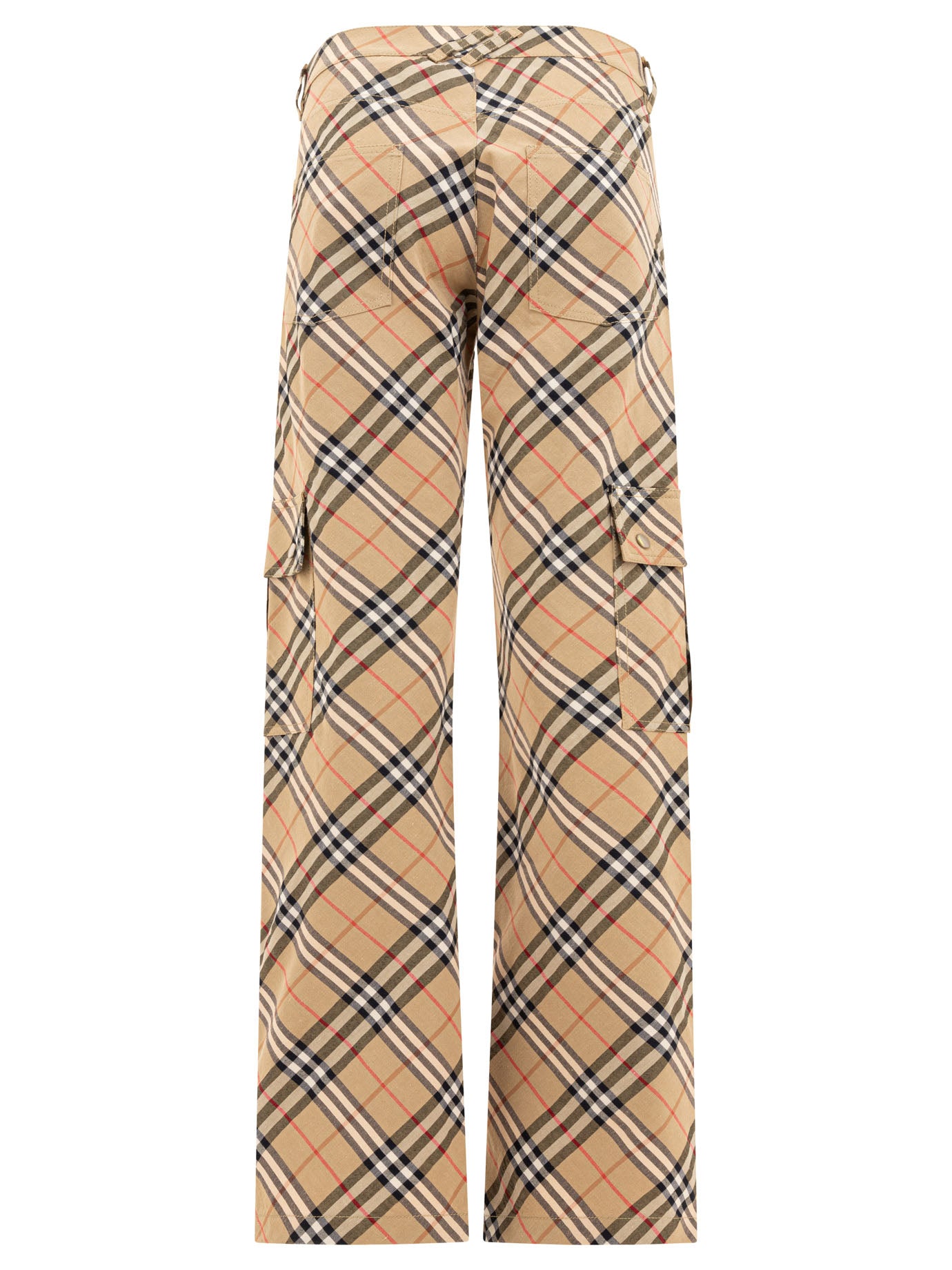 BURBERRY Check Cargo Trousers - Relaxed Fit for Women