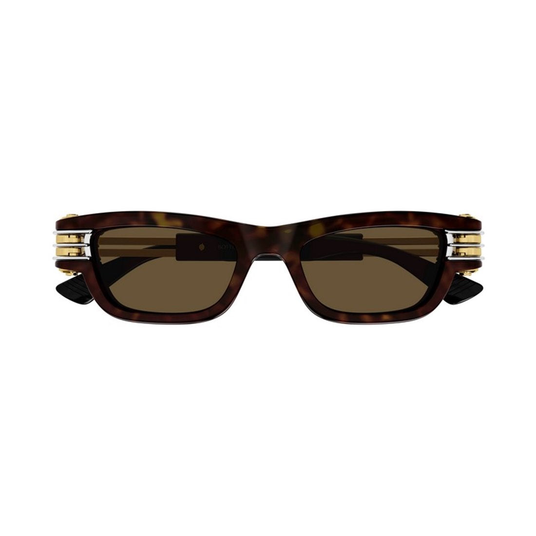 BOTTEGA VENETA Unisex Metallic Havana Sunglasses