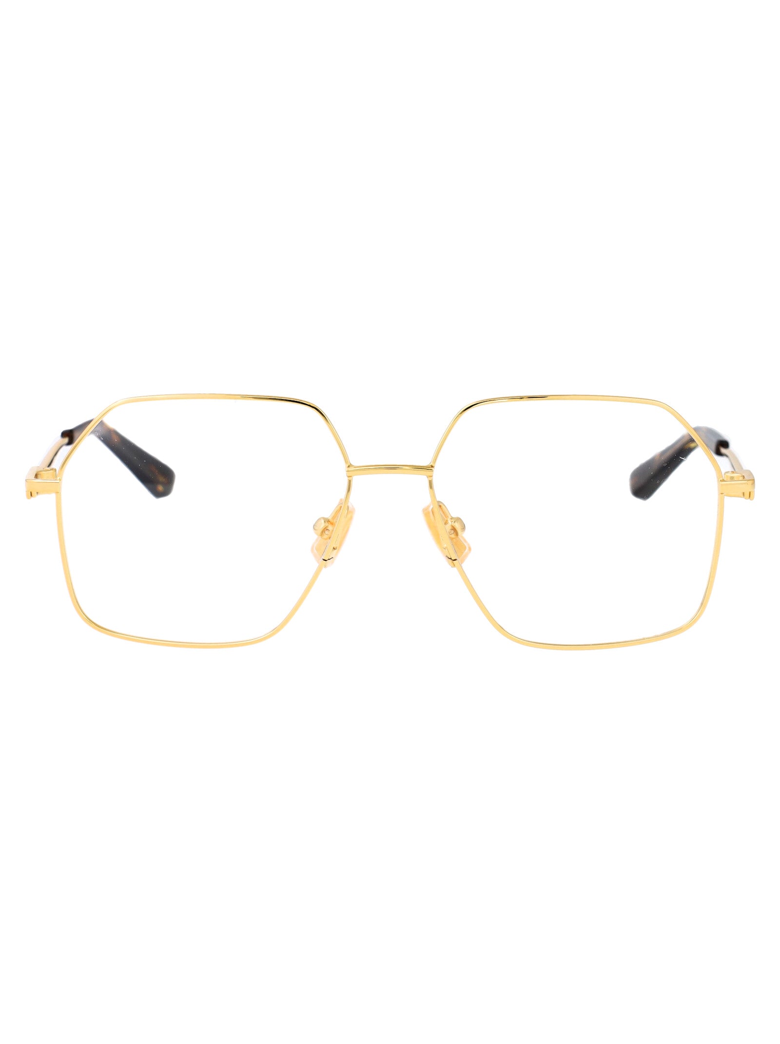 BOTTEGA VENETA Gold Metal Optical Glasses for Women - BV1332O