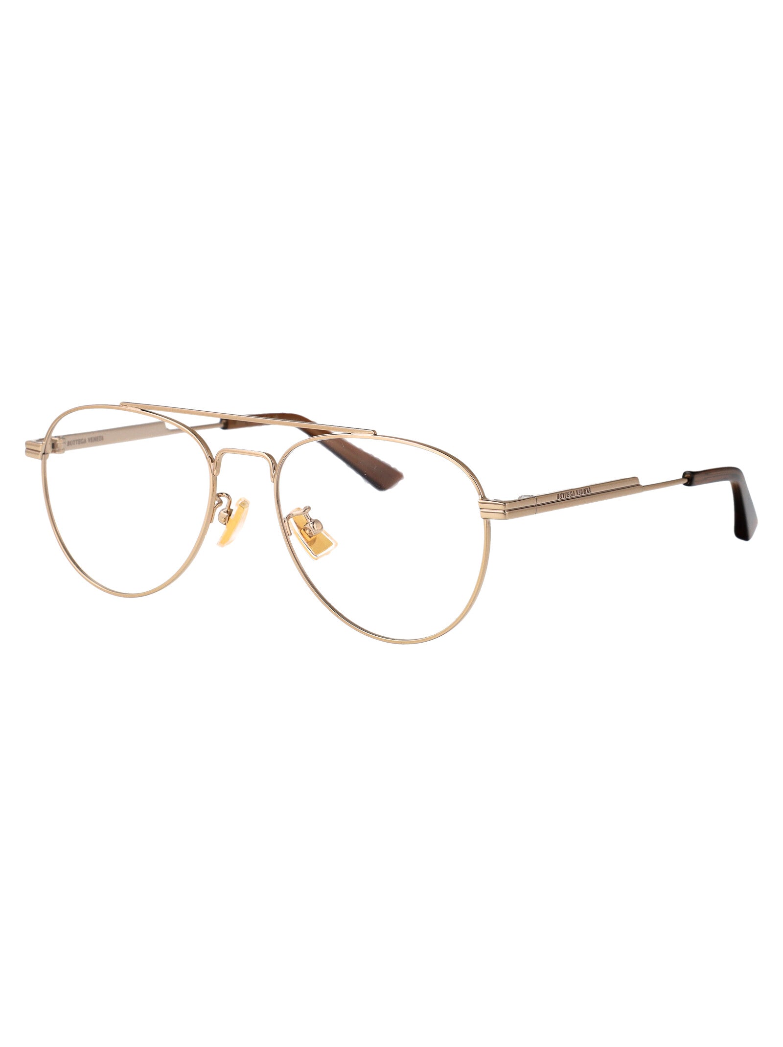 BOTTEGA VENETA Gold Metal Optical Glasses for All Seasons