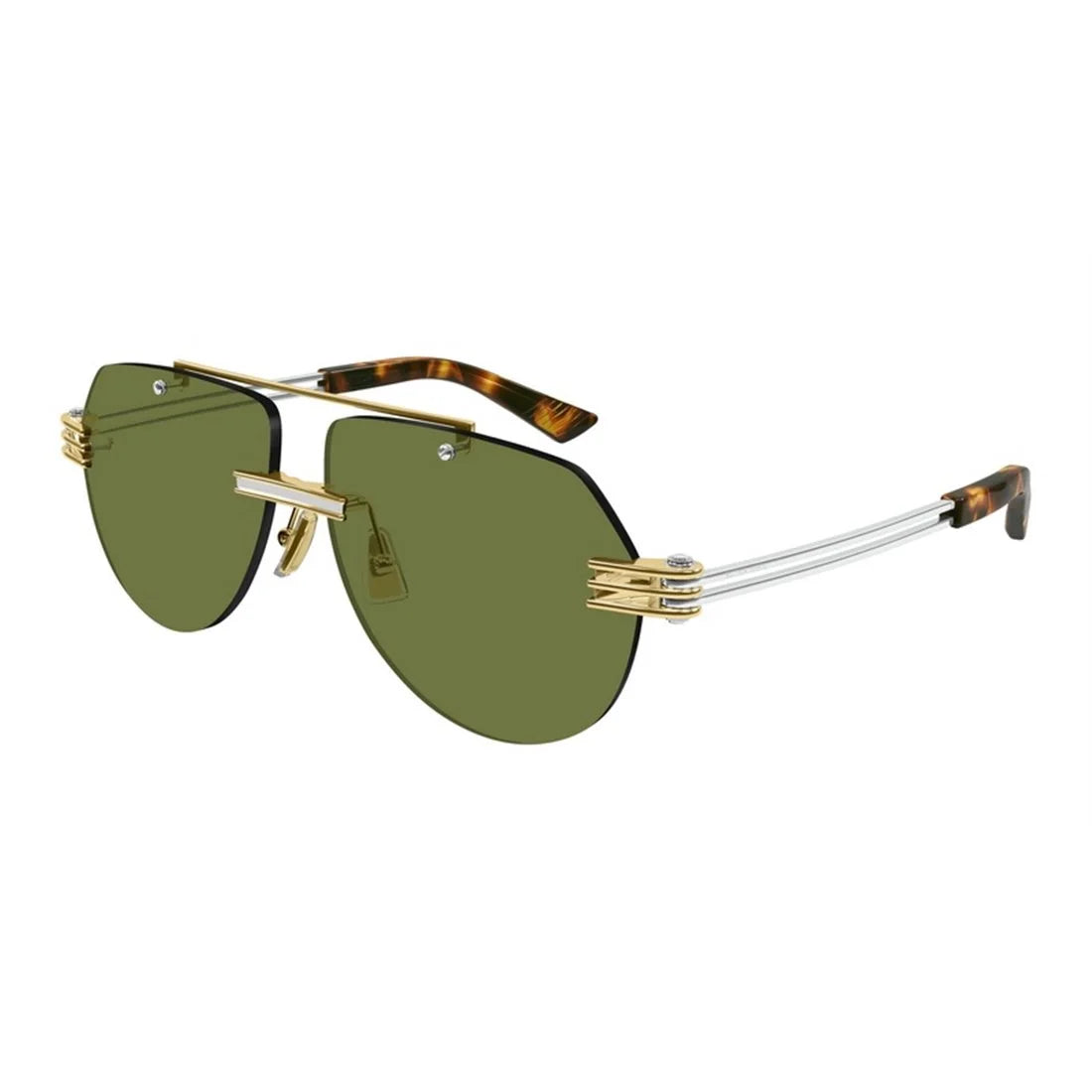 BOTTEGA VENETA Stylish Metal Frame Sunglasses for Men