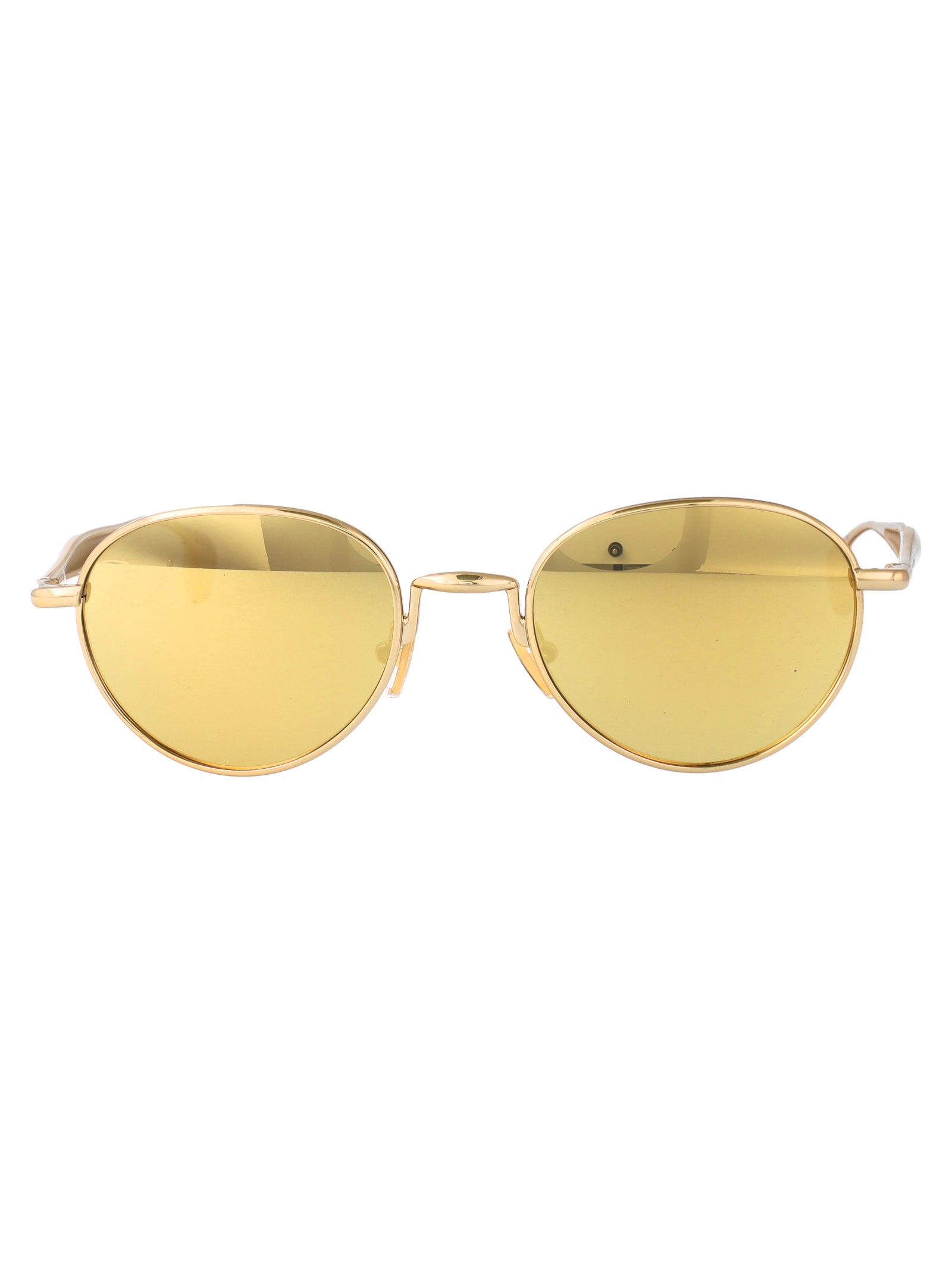 BOTTEGA VENETA Gold Metal Sunglasses for Unisex - Perfect for SS25