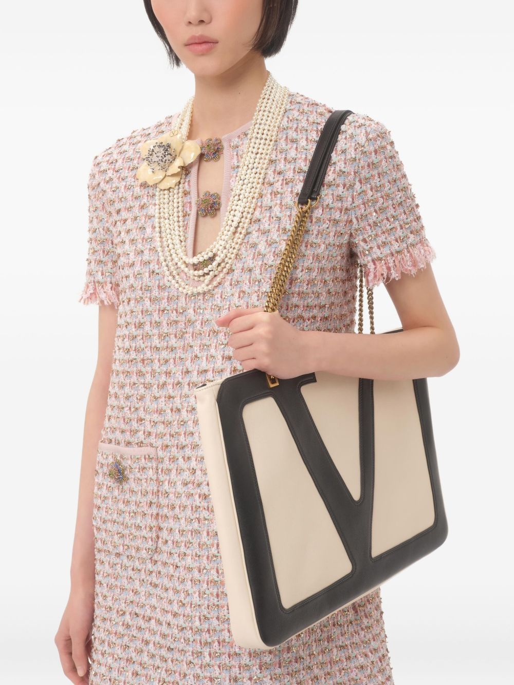 VALENTINO Tweed Mini Short Dress