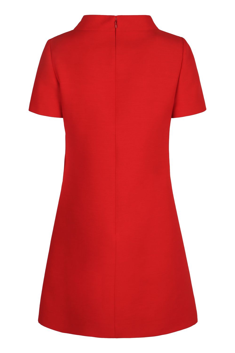 VALENTINO GARAVANI Chic Wool and Silk Mini Dress with Mock Turtleneck