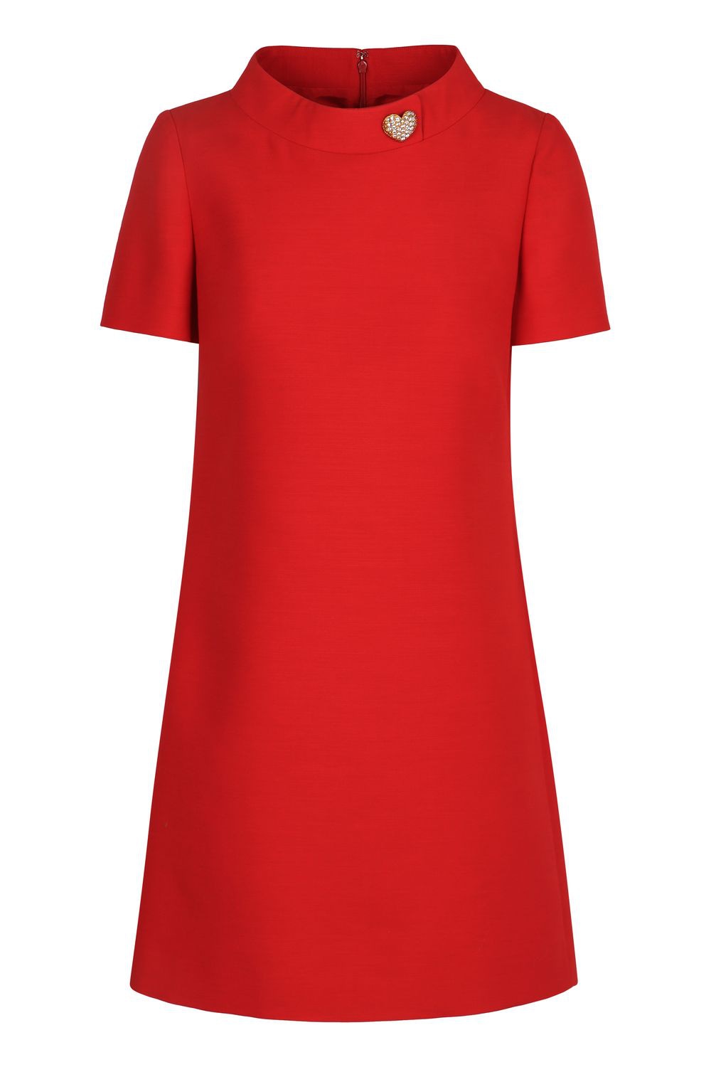 VALENTINO GARAVANI Chic Wool and Silk Mini Dress with Mock Turtleneck